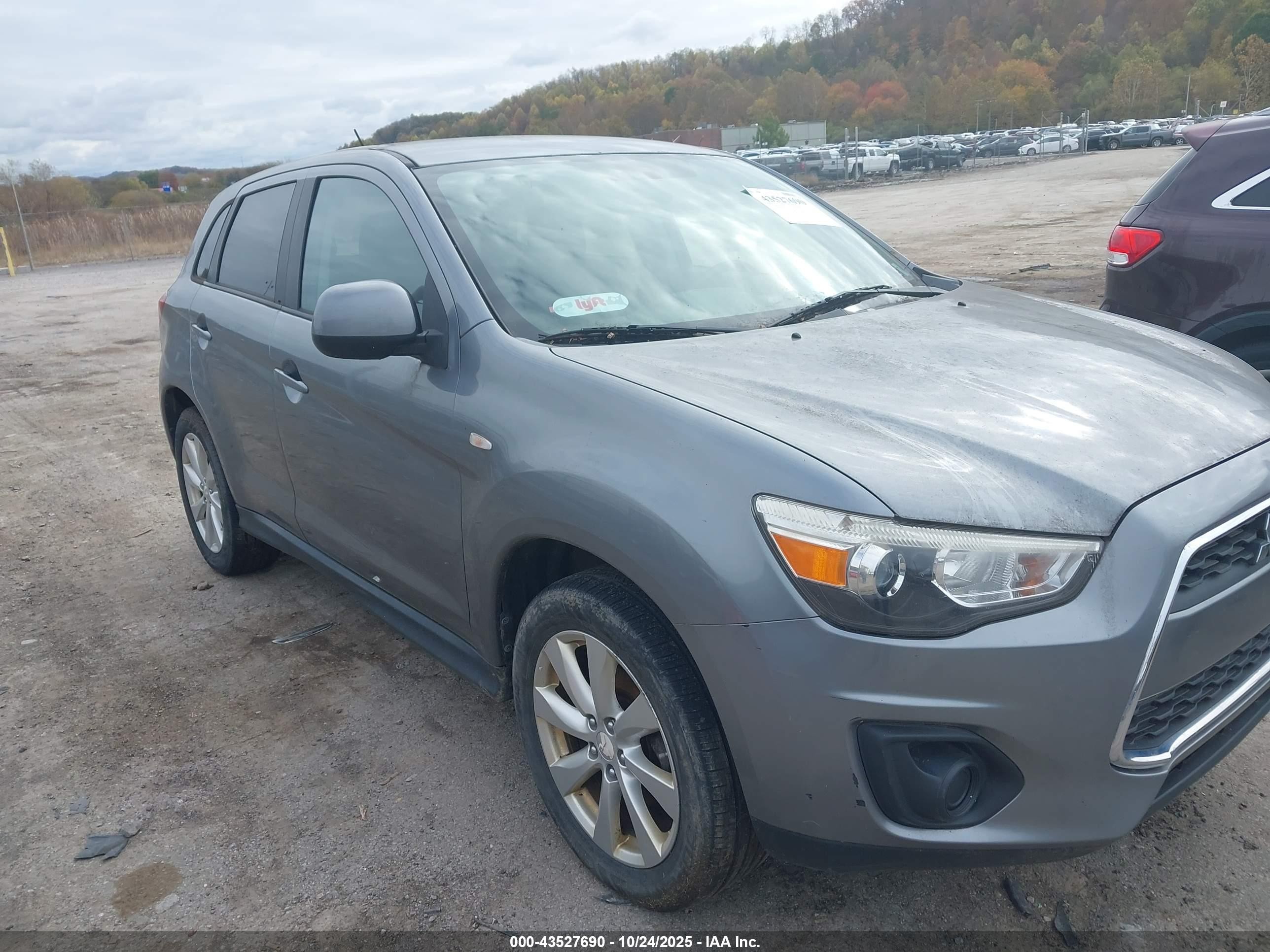2014 Mitsubishi Outlander Sport Es Серый vin: 4A4AR3AU4EE024432