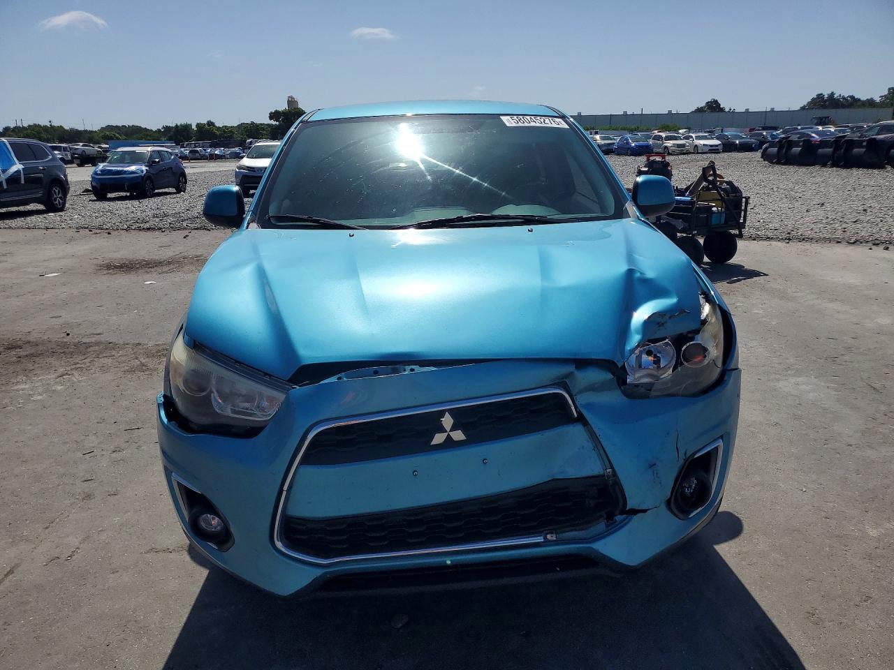2014 Mitsubishi Outlander Sport Es Blue vin: 4A4AR3AU4EE032997