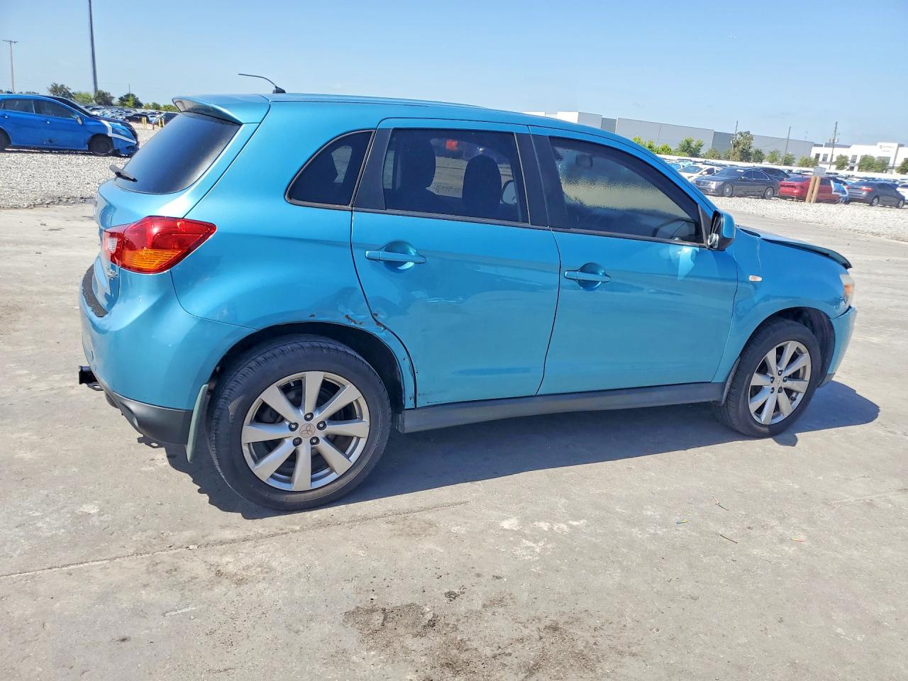 2014 Mitsubishi Outlander Sport Es Blue vin: 4A4AR3AU4EE032997