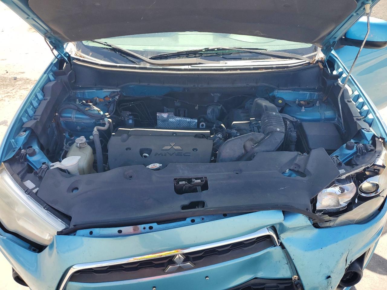 2014 Mitsubishi Outlander Sport Es Blue vin: 4A4AR3AU4EE032997