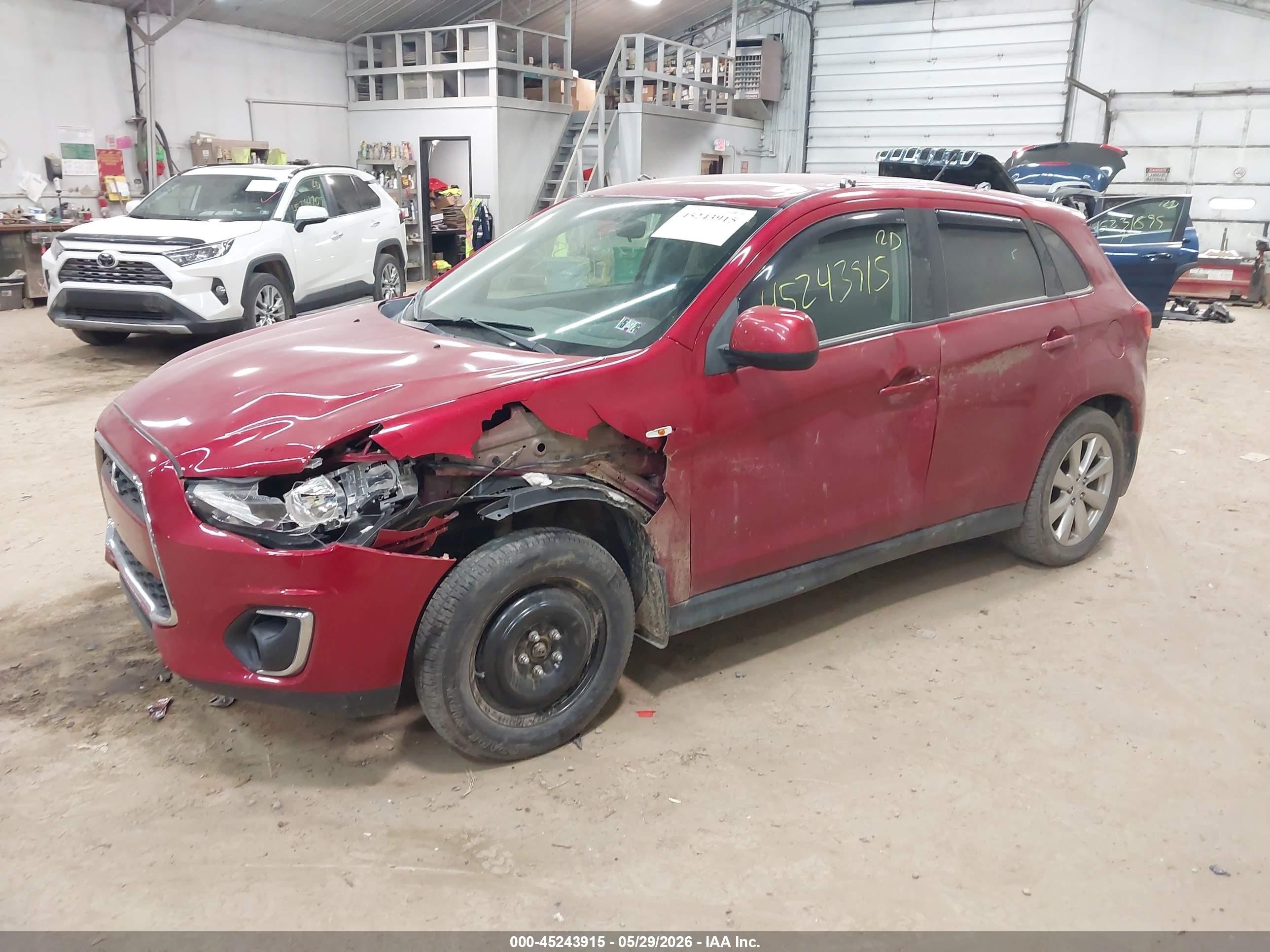 2015 Mitsubishi Outlander Sport Es Red vin: 4A4AR3AU4FE054080