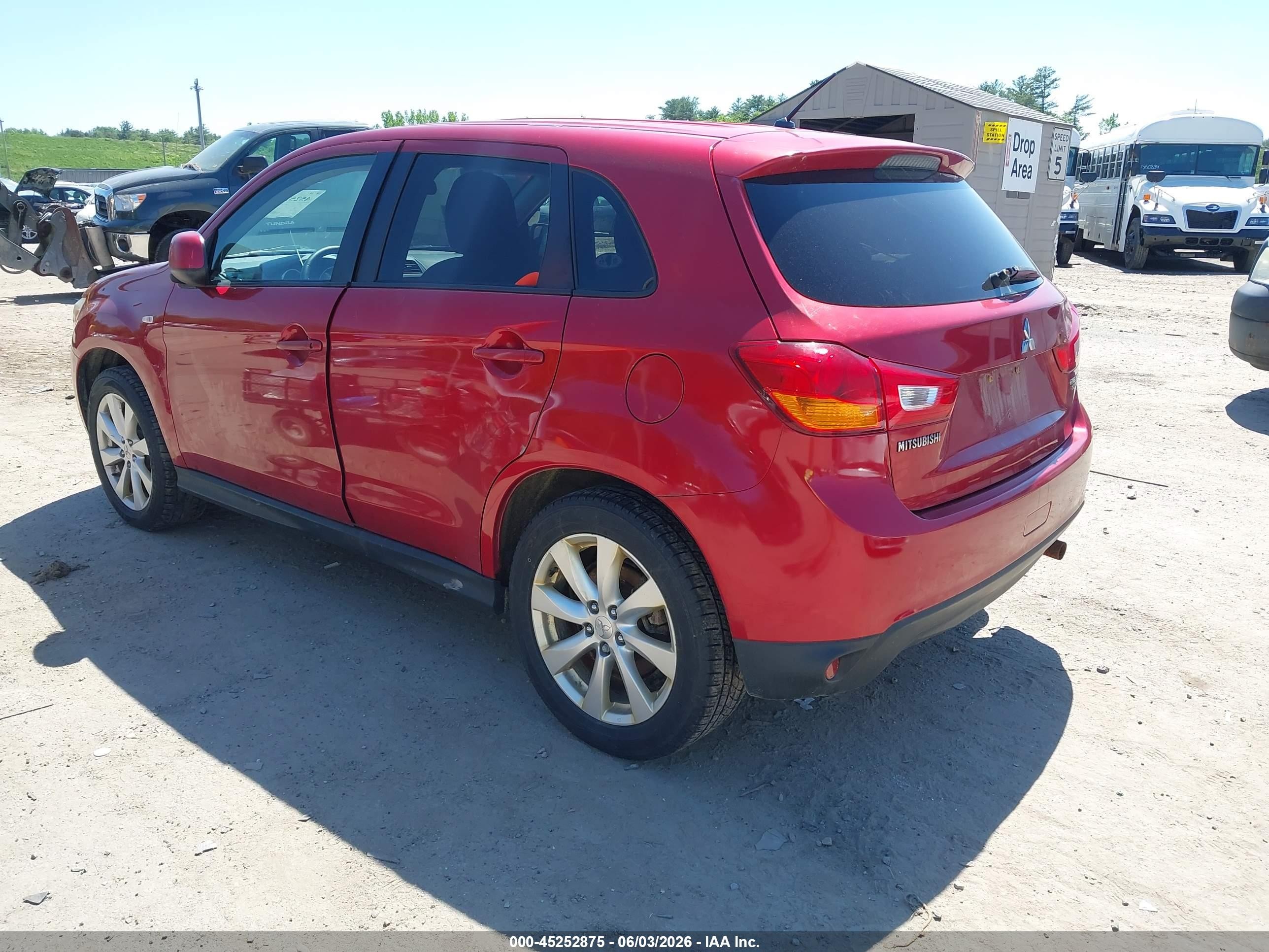2014 Mitsubishi Outlander Sport Es Red vin: 4A4AR3AU6EE004537