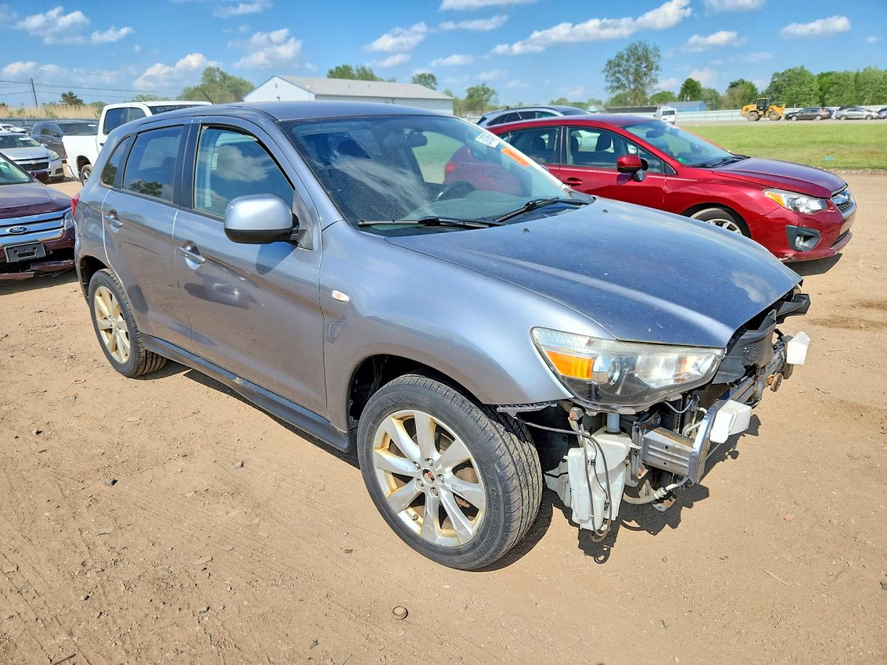 2014 Mitsubishi Outlander Sport Es Gray vin: 4A4AR3AU6EE016199
