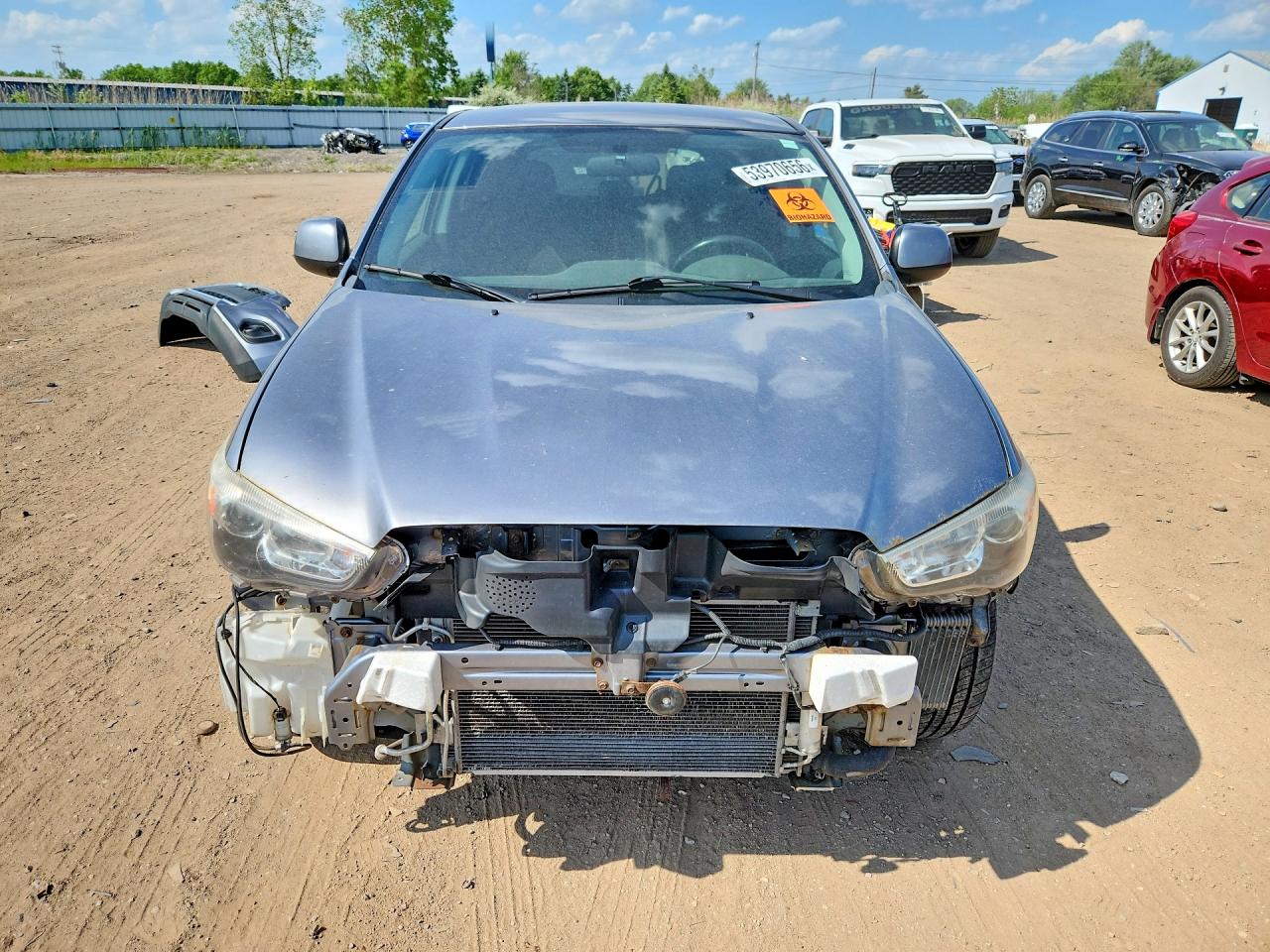 2014 Mitsubishi Outlander Sport Es Gray vin: 4A4AR3AU6EE016199