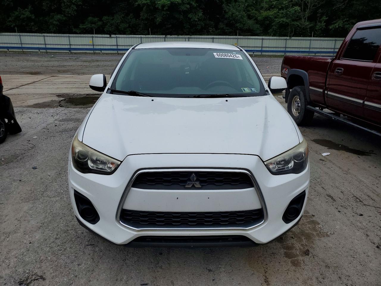 2014 Mitsubishi Outlander Sport Es White vin: 4A4AR3AU6EE016316