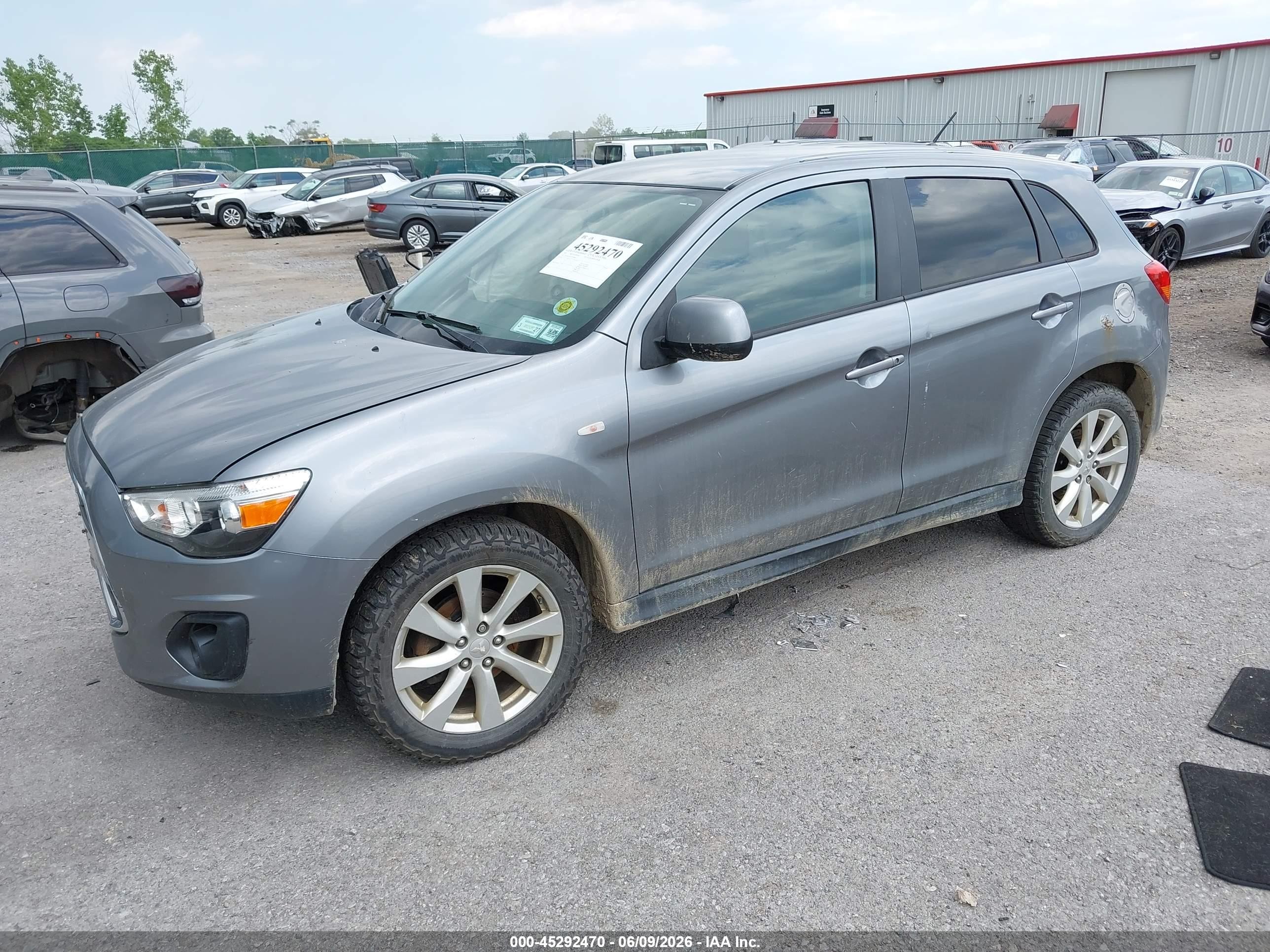 2015 Mitsubishi Outlander Sport Es Gray vin: 4A4AR3AU6FE008461