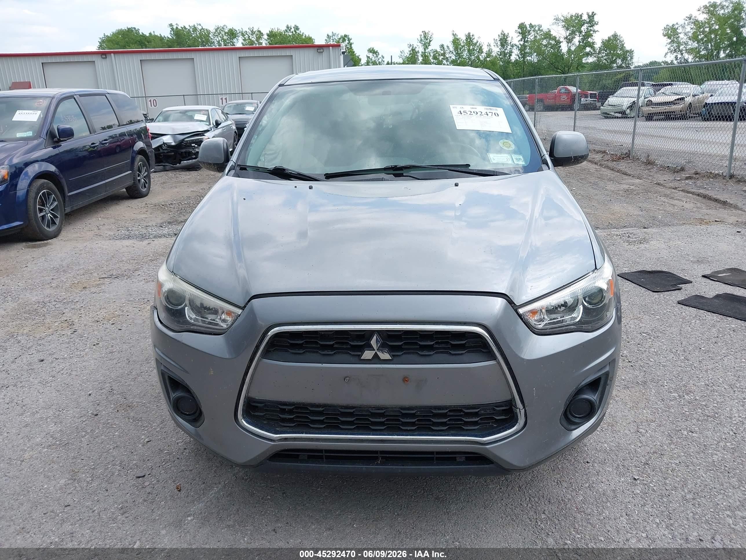 2015 Mitsubishi Outlander Sport Es Gray vin: 4A4AR3AU6FE008461