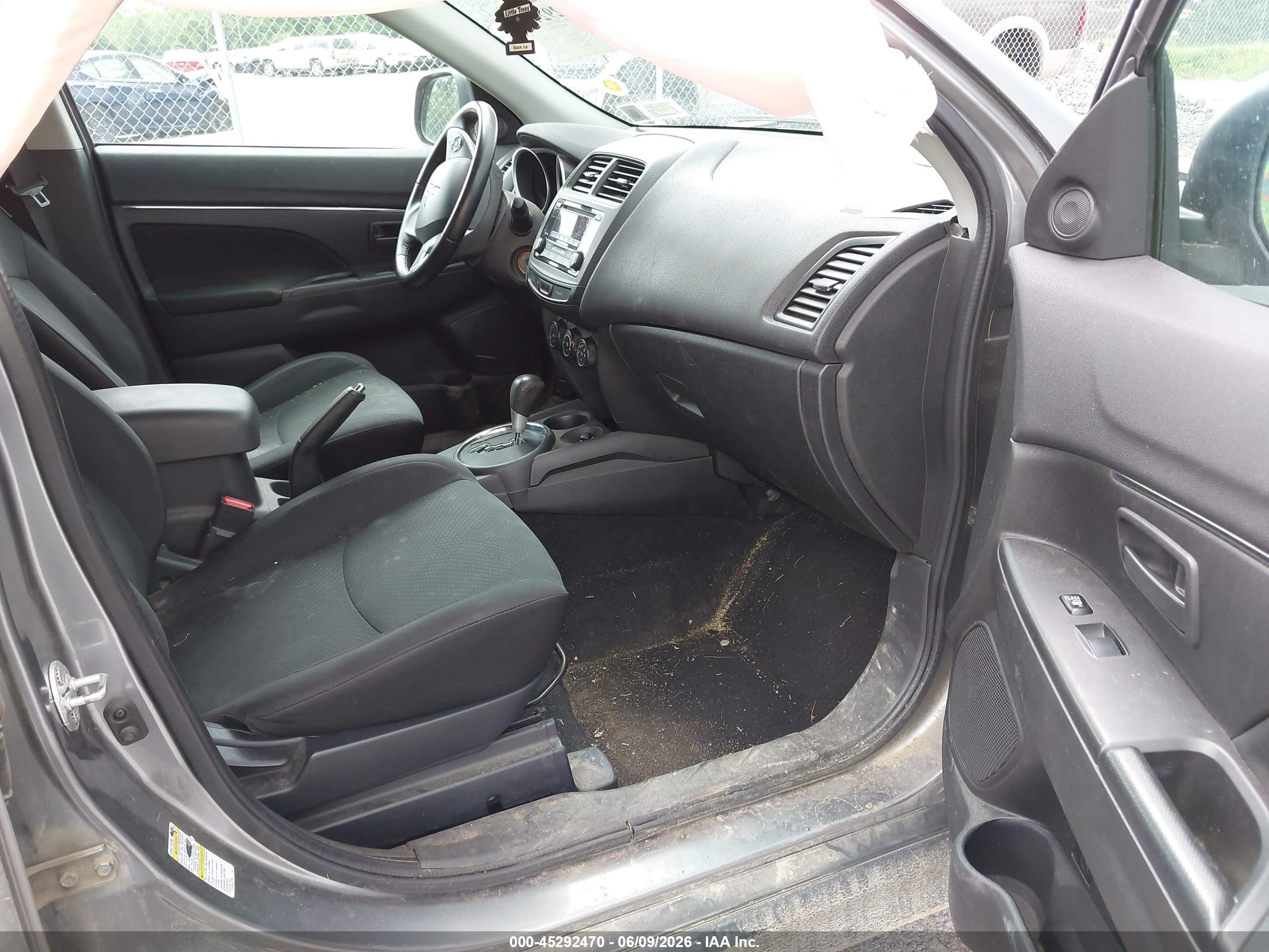 2015 Mitsubishi Outlander Sport Es Gray vin: 4A4AR3AU6FE008461