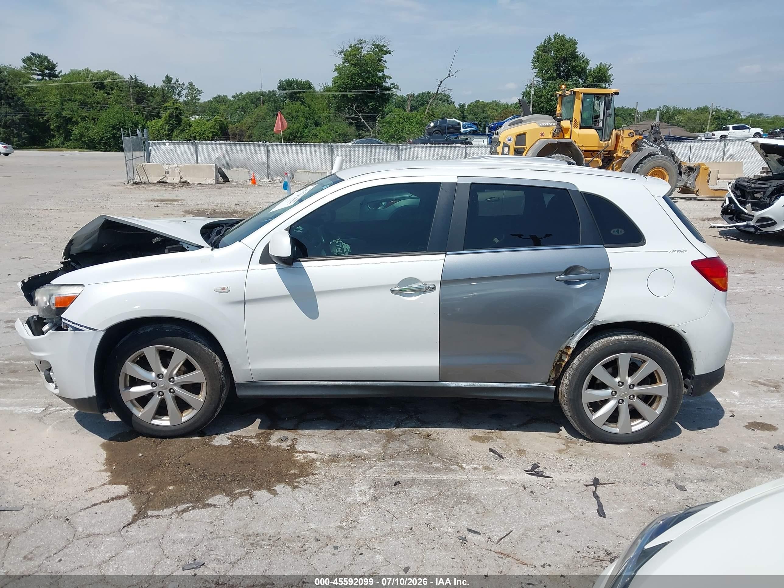 2015 Mitsubishi Outlander Sport Es White vin: 4A4AR3AU6FE026054