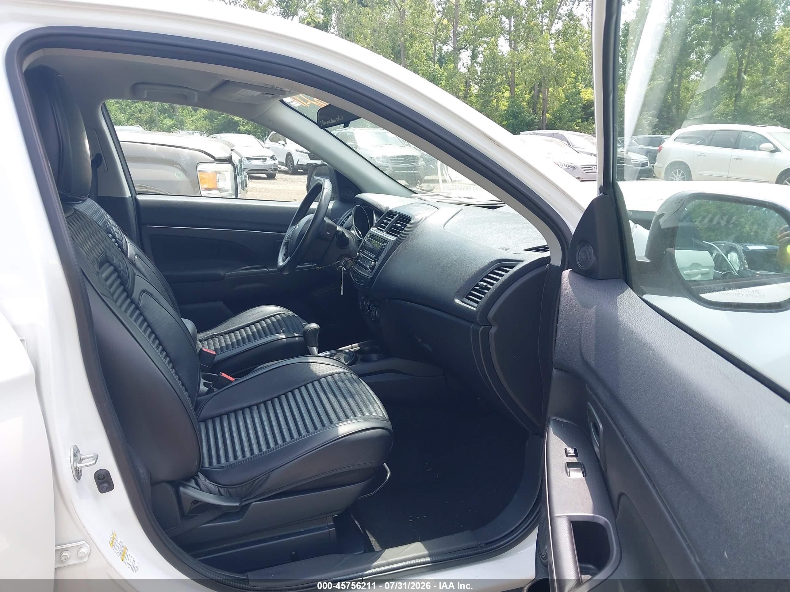 2015 Mitsubishi Outlander Sport Es White vin: 4A4AR3AU6FE061354