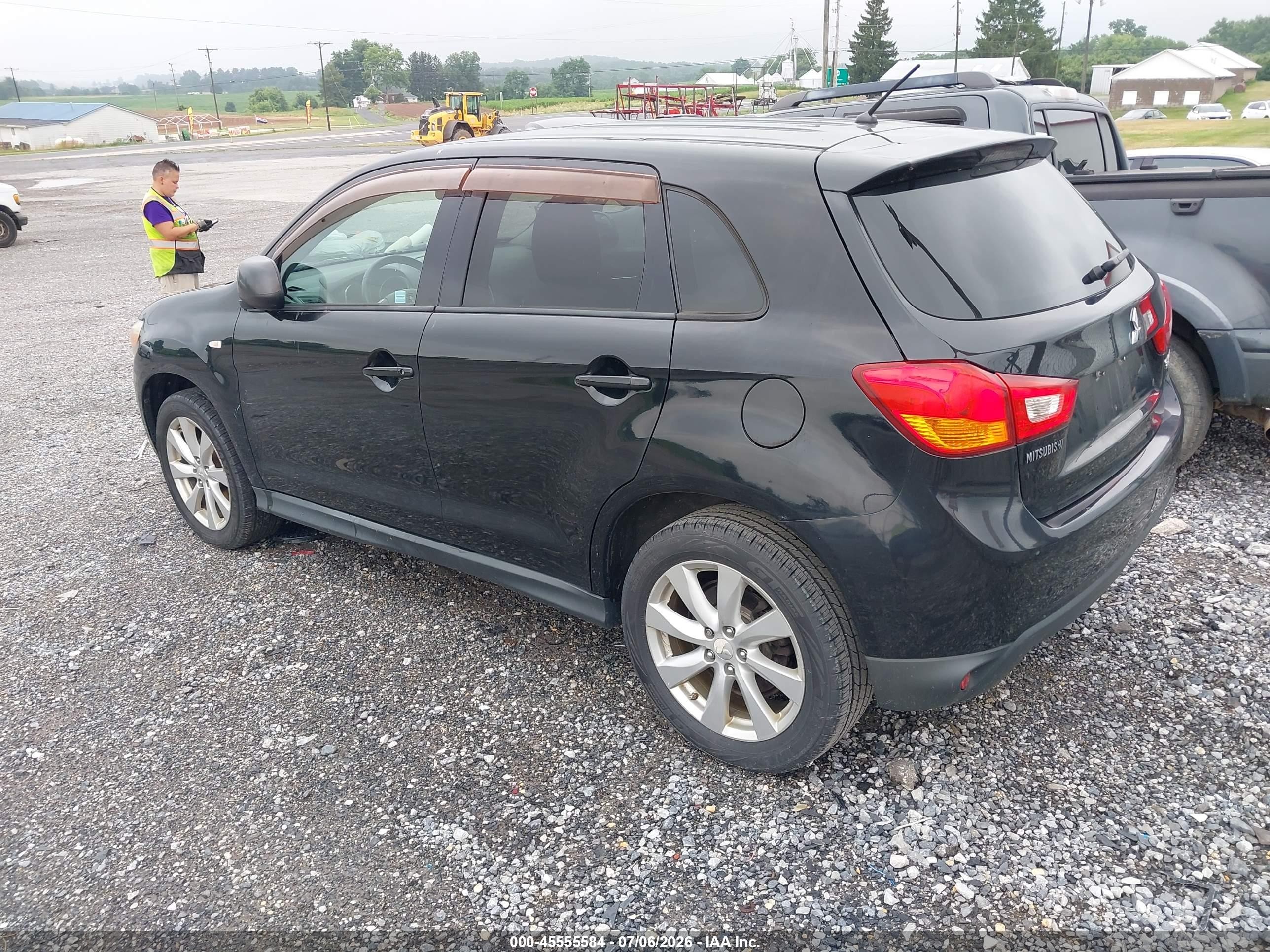 2014 Mitsubishi Outlander Sport Es Black vin: 4A4AR3AU7EE006927