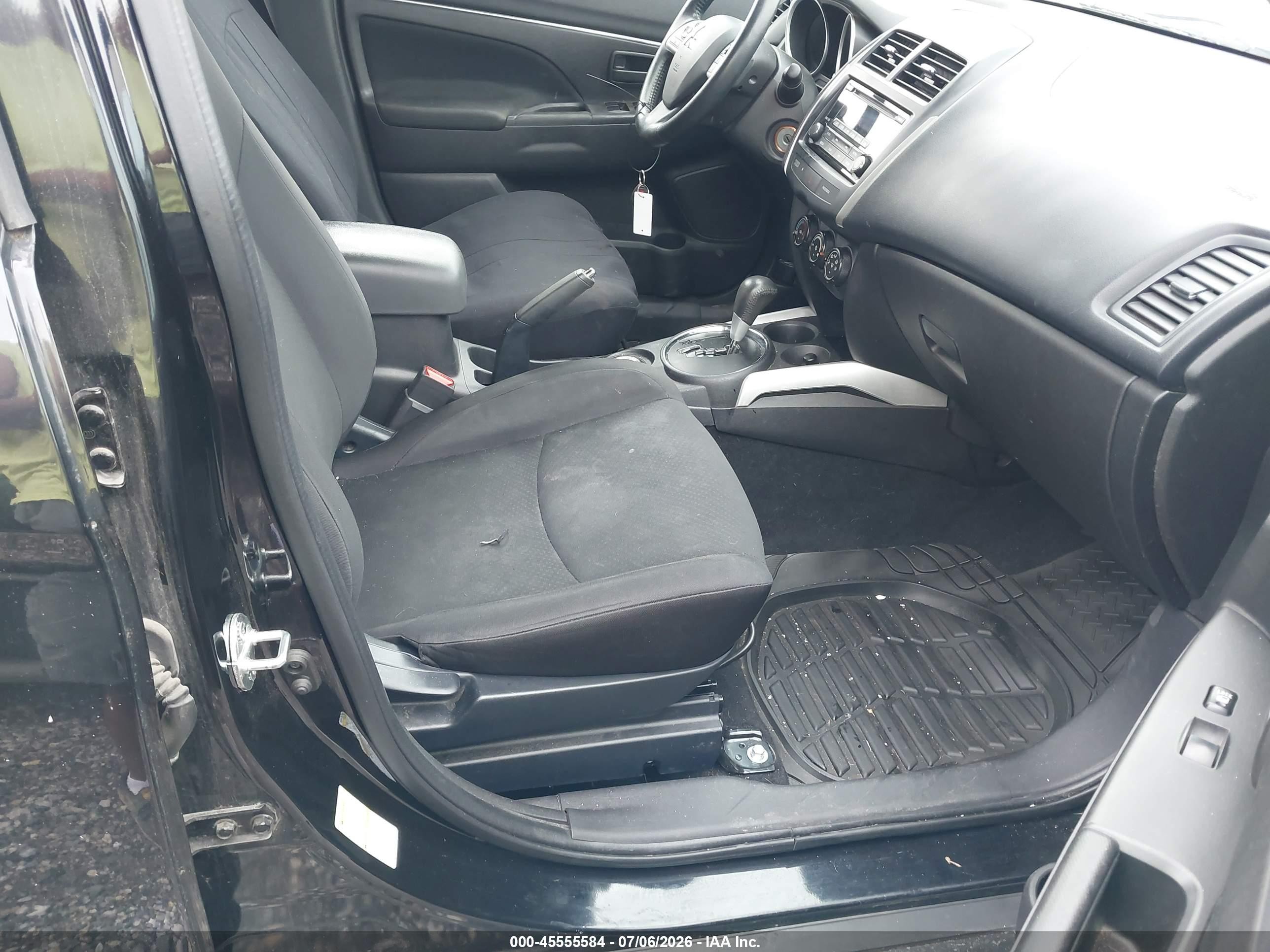 2014 Mitsubishi Outlander Sport Es Black vin: 4A4AR3AU7EE006927