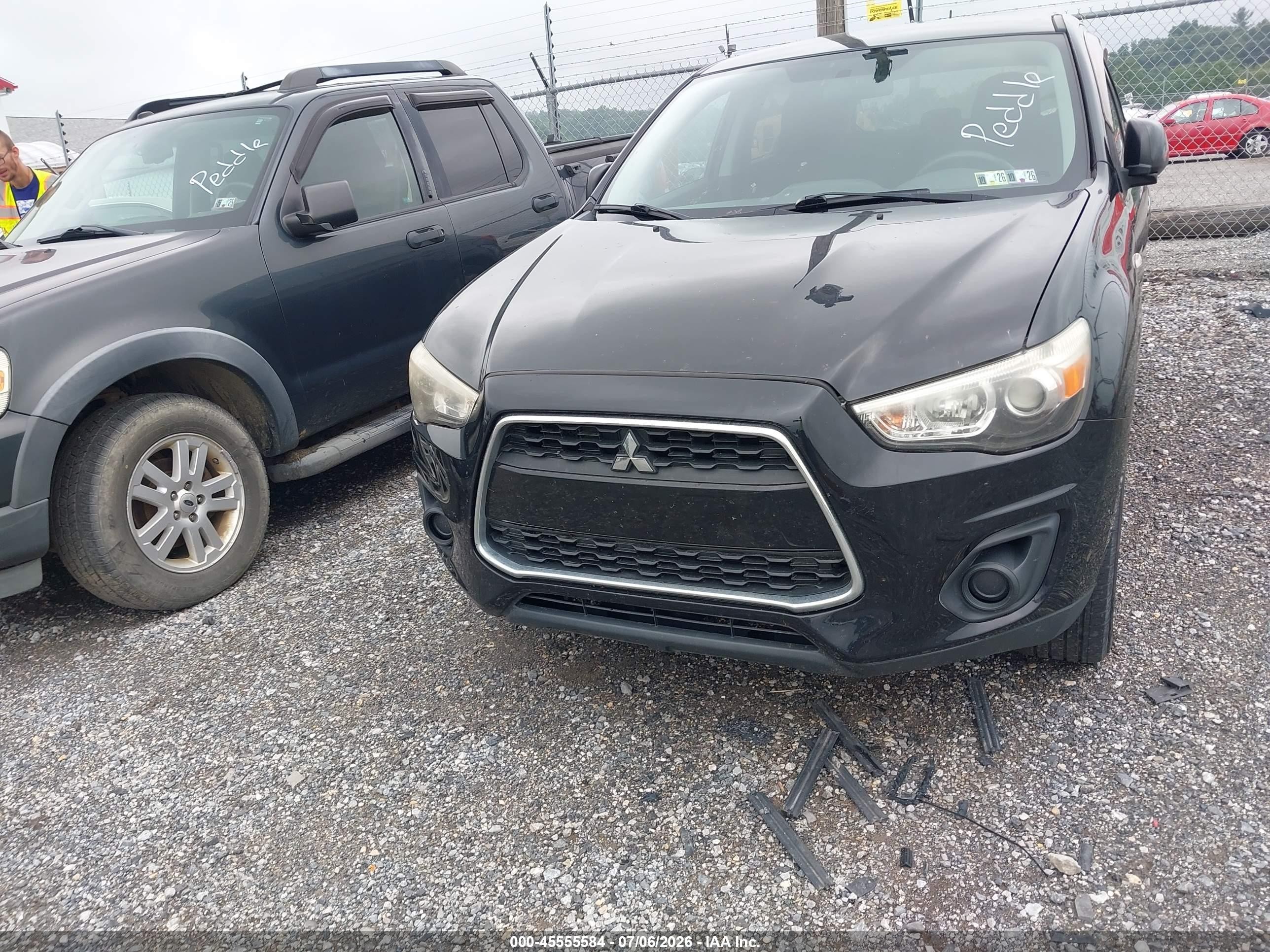2014 Mitsubishi Outlander Sport Es Black vin: 4A4AR3AU7EE006927