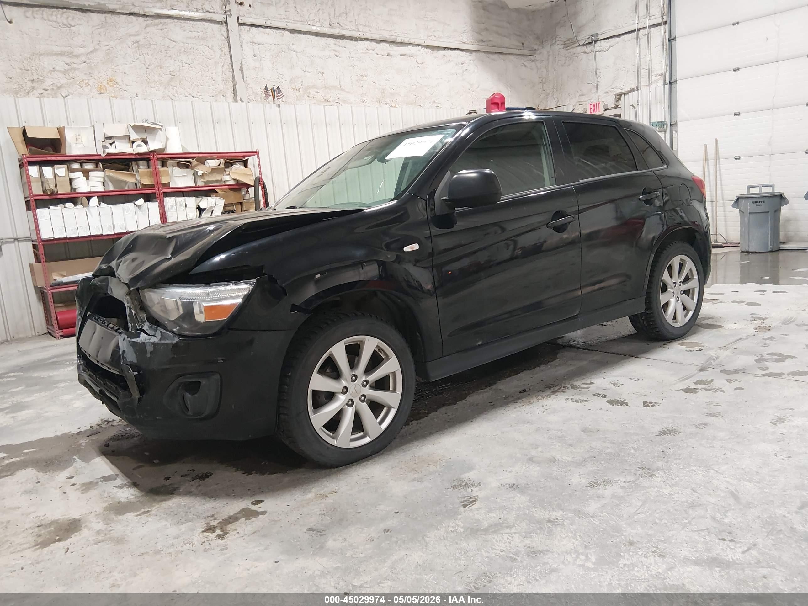 2015 Mitsubishi Outlander Sport Es Черный vin: 4A4AR3AU7FE013393