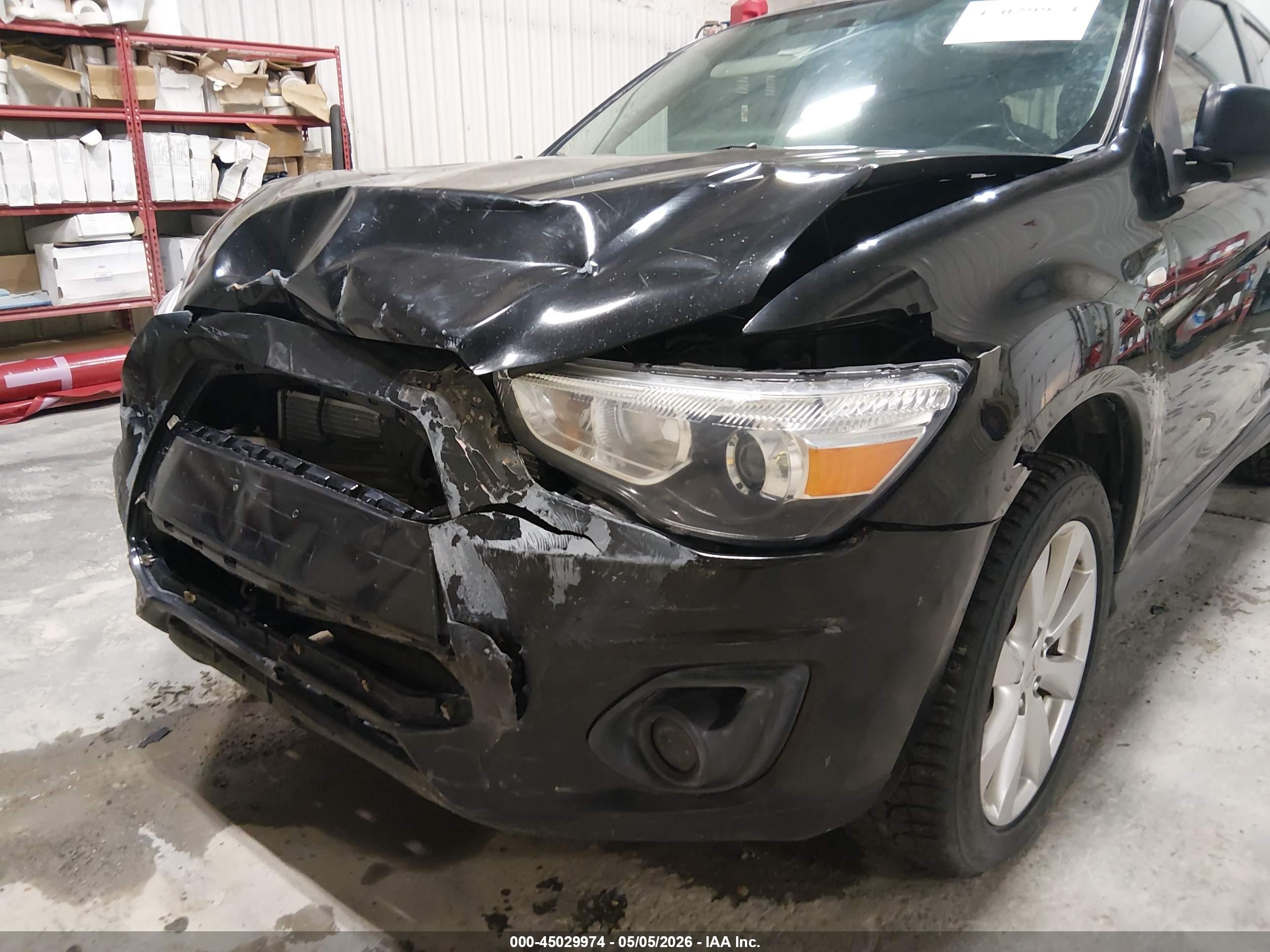 2015 Mitsubishi Outlander Sport Es Черный vin: 4A4AR3AU7FE013393