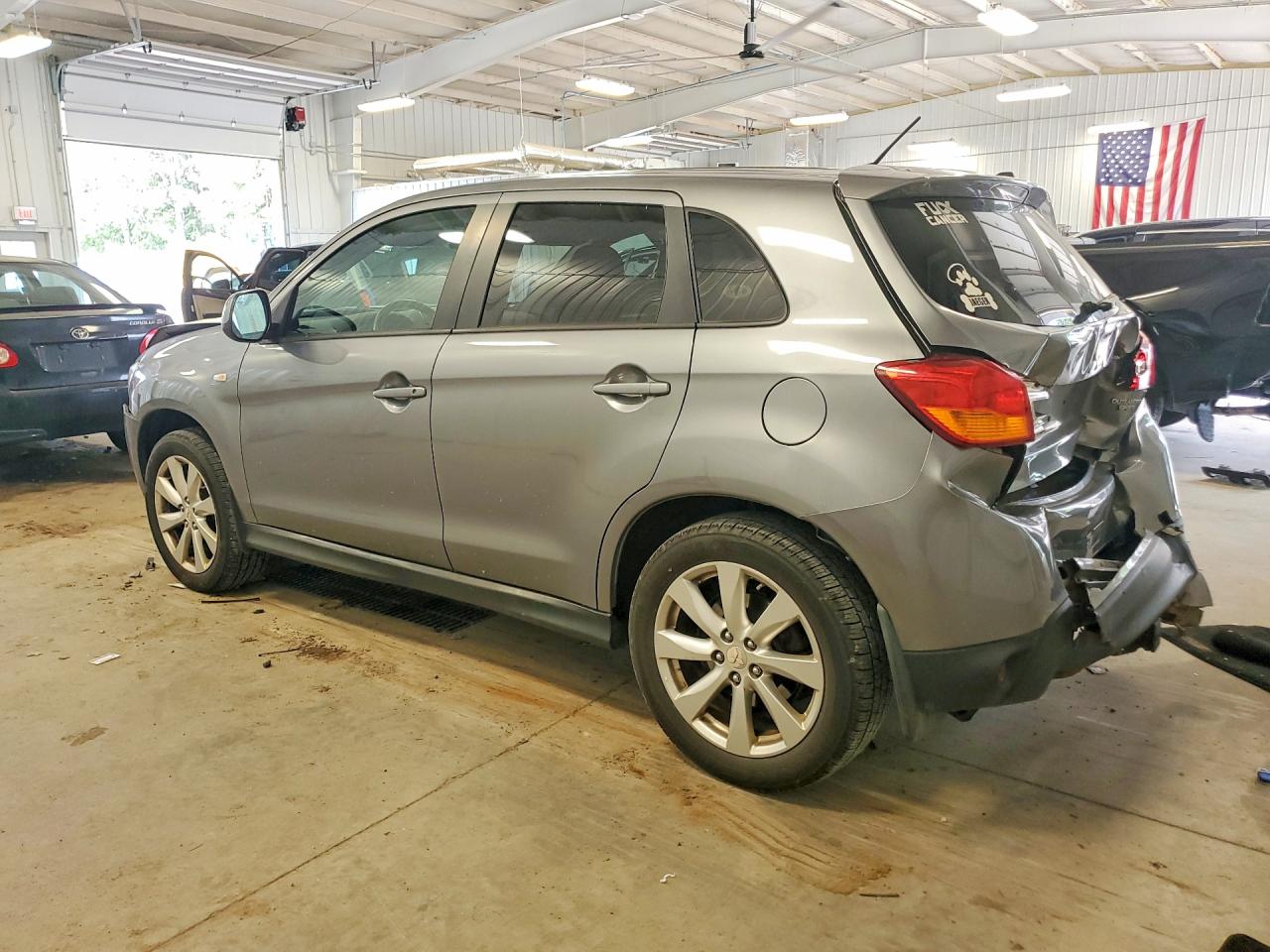 2015 Mitsubishi Outlander Sport Es Gray vin: 4A4AR3AU7FE020764