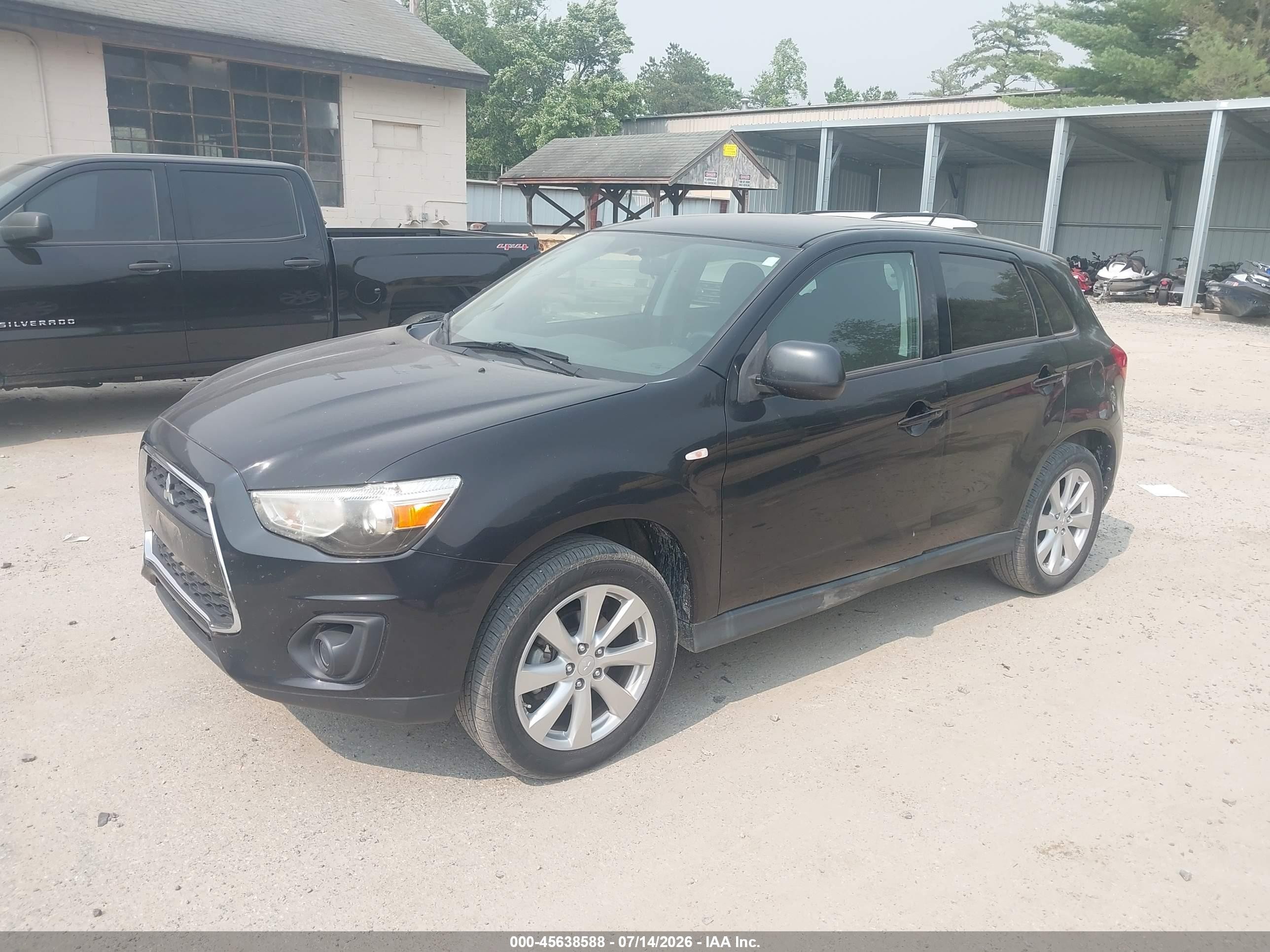 2015 Mitsubishi Outlander Sport Es Черный vin: 4A4AR3AU7FE040917