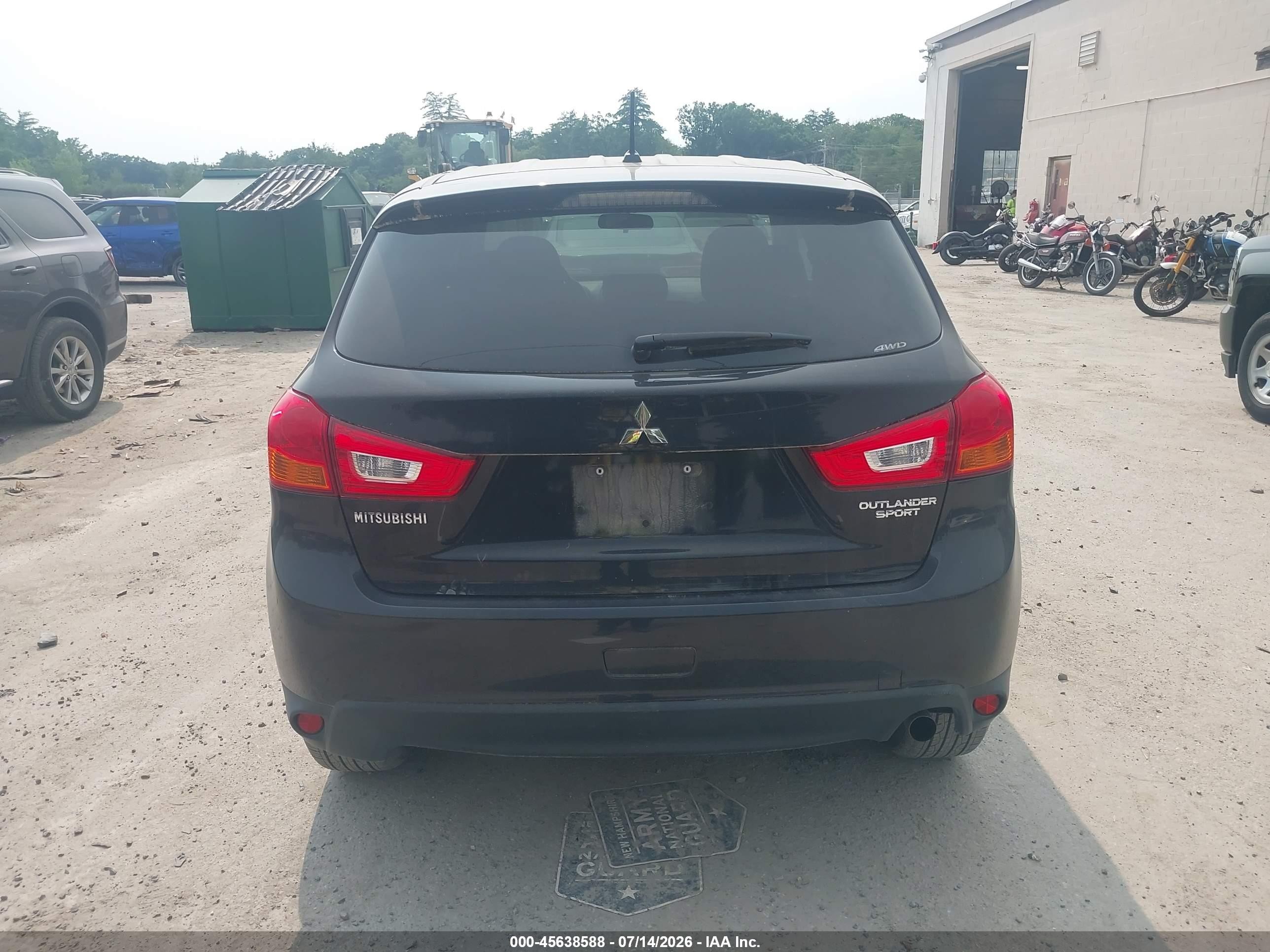 2015 Mitsubishi Outlander Sport Es Черный vin: 4A4AR3AU7FE040917