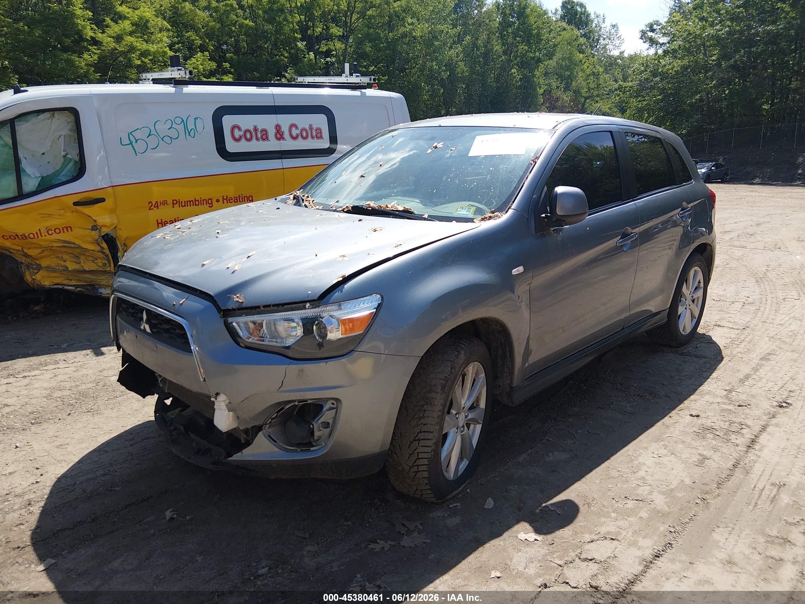 2014 Mitsubishi Outlander Sport Es Серый vin: 4A4AR3AU8EE011697