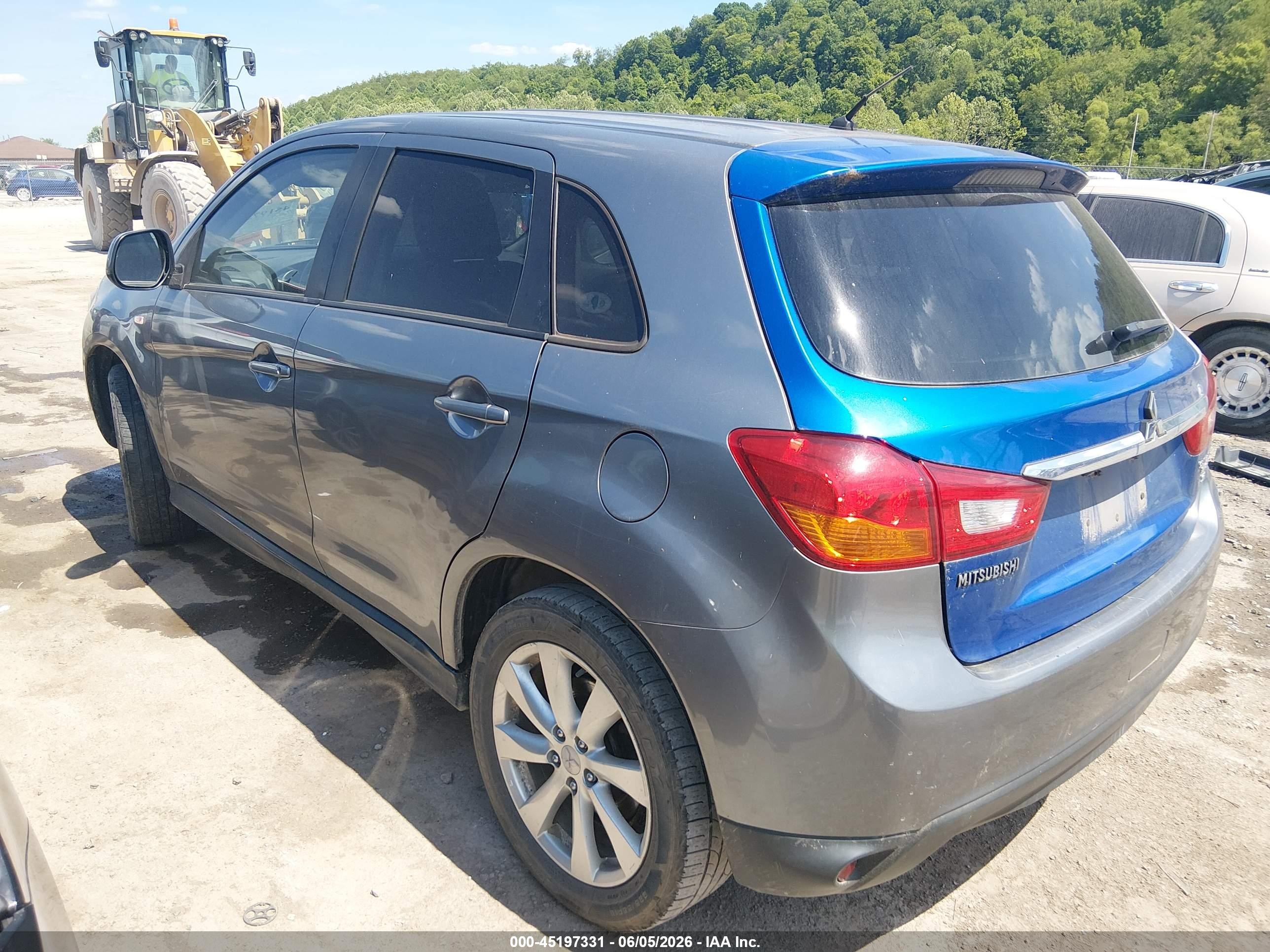 2014 Mitsubishi Outlander Sport Es Gray vin: 4A4AR3AU8EE017063