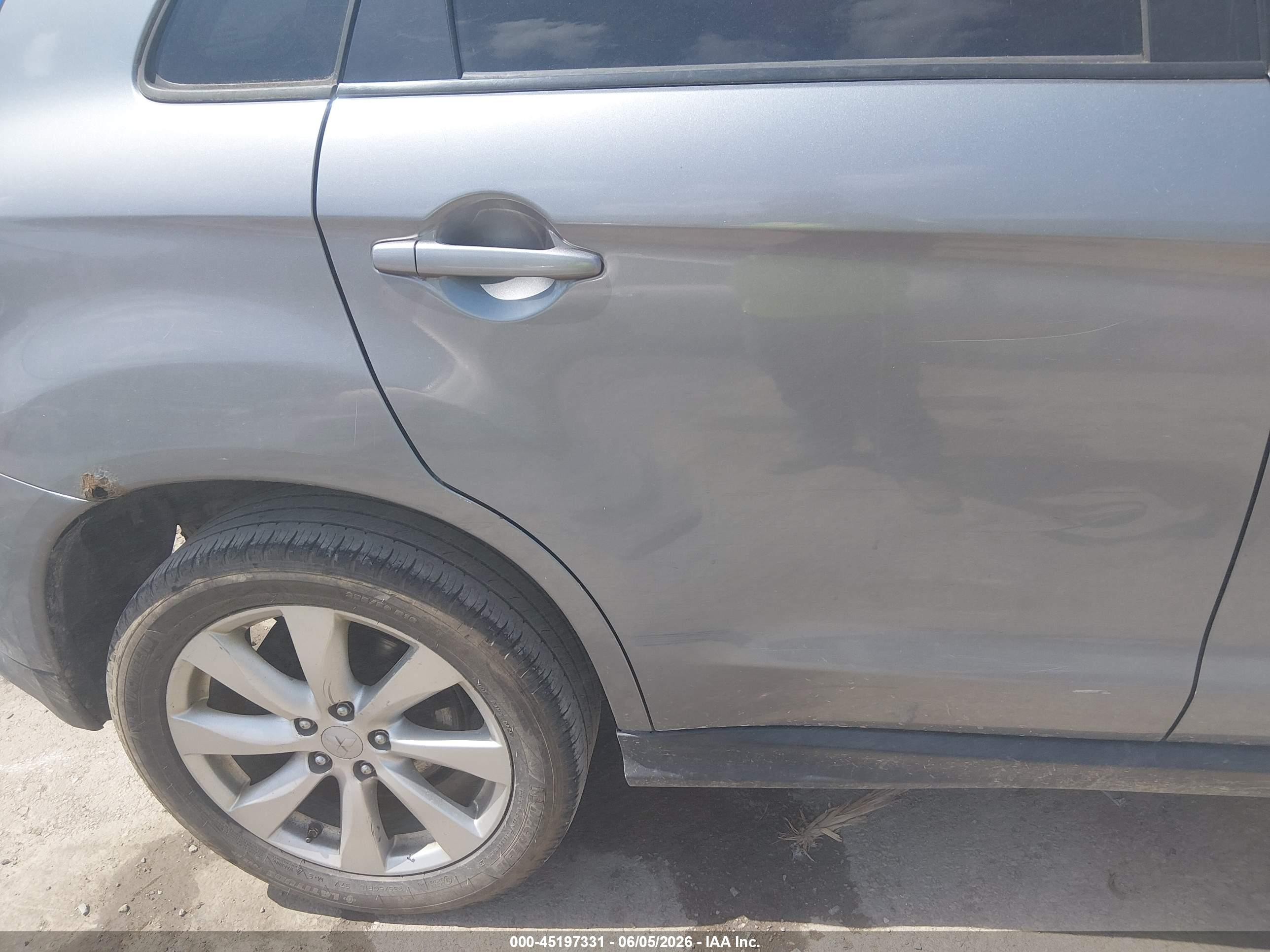 2014 Mitsubishi Outlander Sport Es Gray vin: 4A4AR3AU8EE017063