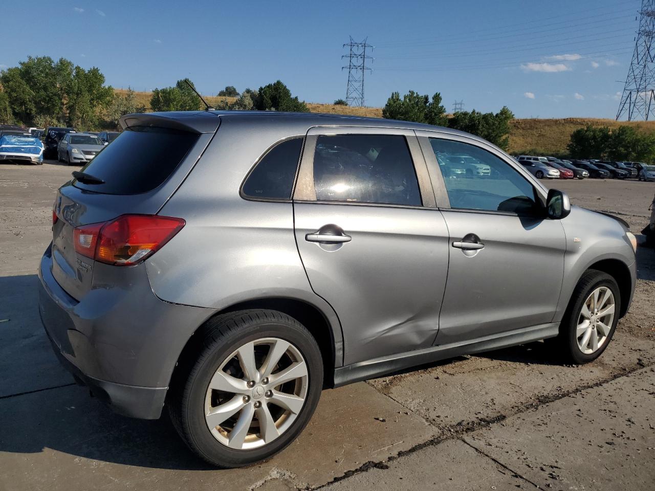 2014 Mitsubishi Outlander Sport Es Gray vin: 4A4AR3AU8EE025633