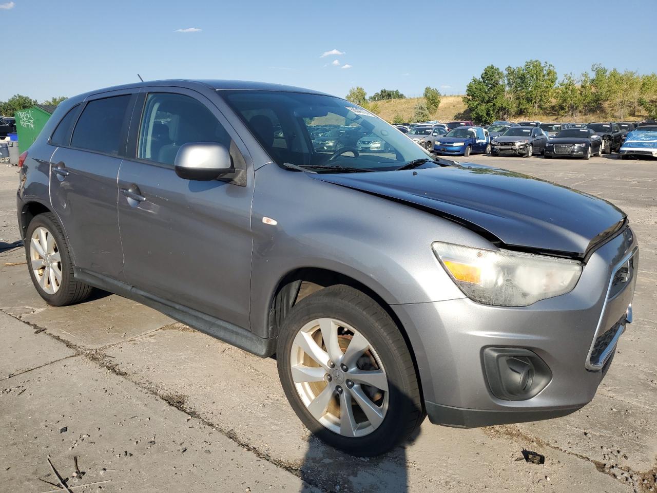 2014 Mitsubishi Outlander Sport Es Gray vin: 4A4AR3AU8EE025633