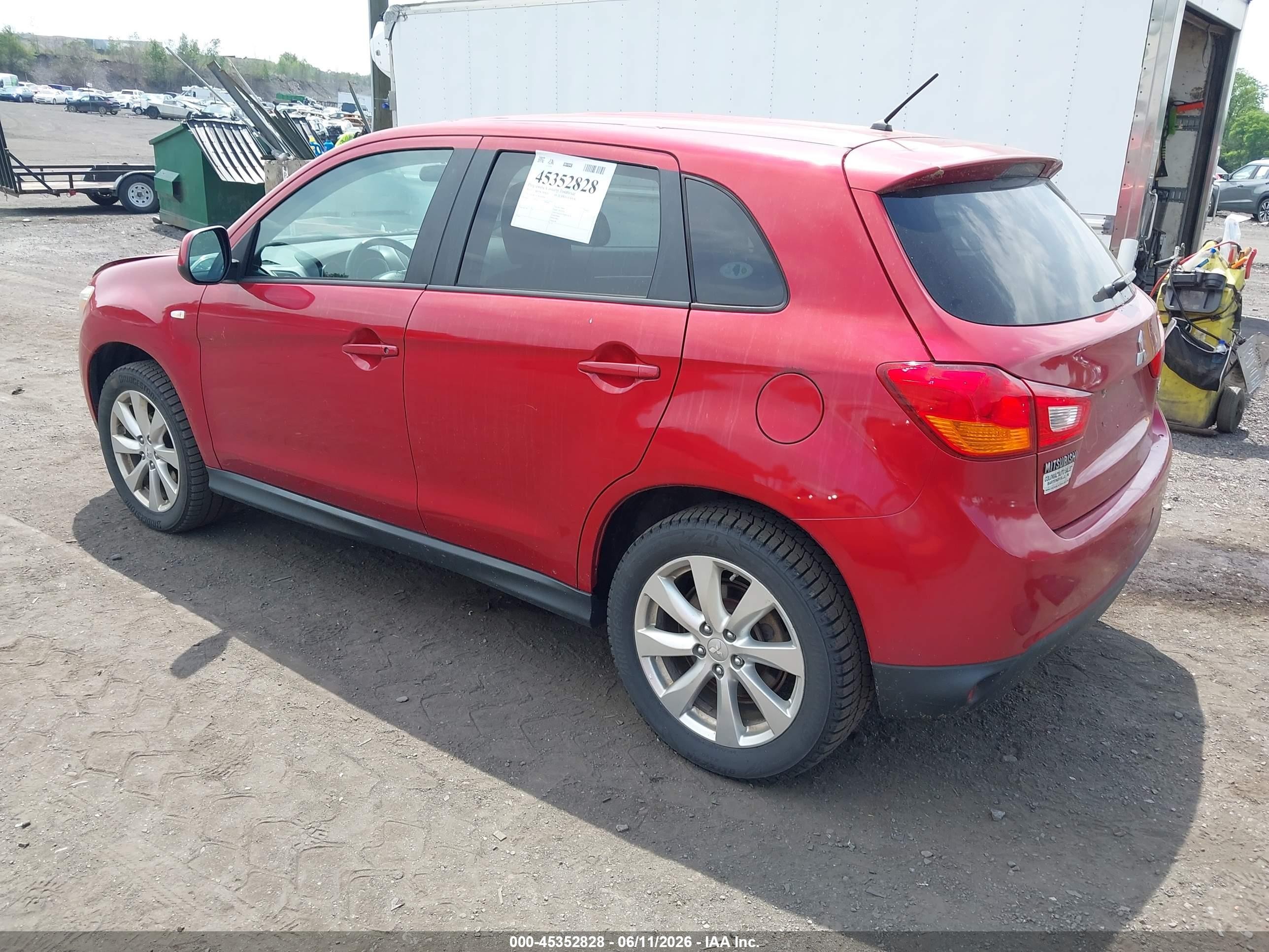 2015 Mitsubishi Outlander Sport Es Red vin: 4A4AR3AU8FE020563