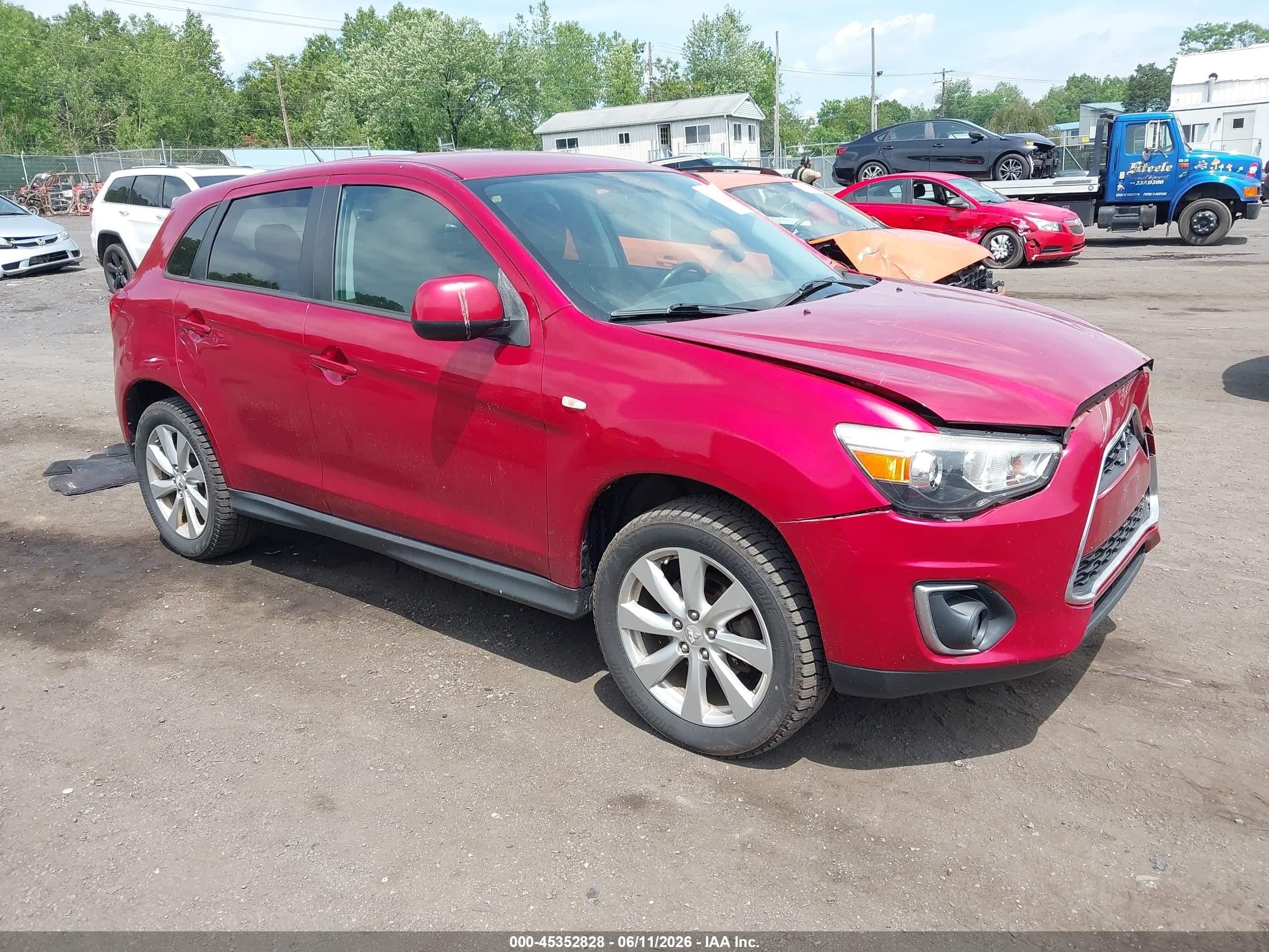 2015 Mitsubishi Outlander Sport Es Red vin: 4A4AR3AU8FE020563