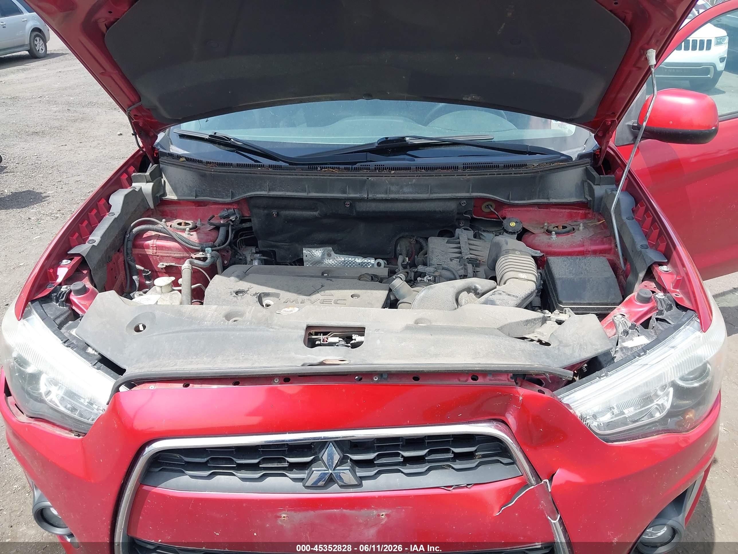 2015 Mitsubishi Outlander Sport Es Red vin: 4A4AR3AU8FE020563
