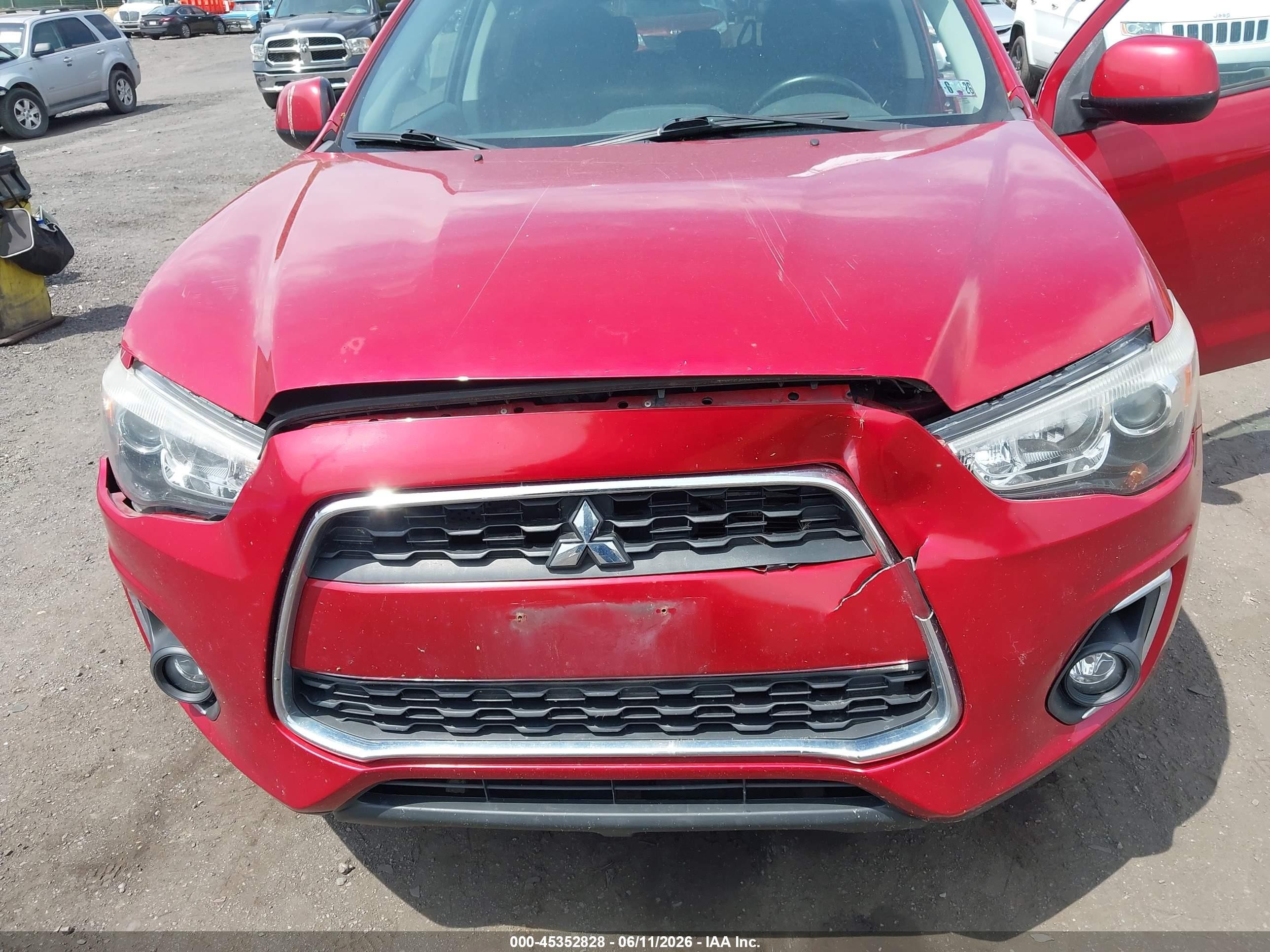 2015 Mitsubishi Outlander Sport Es Red vin: 4A4AR3AU8FE020563