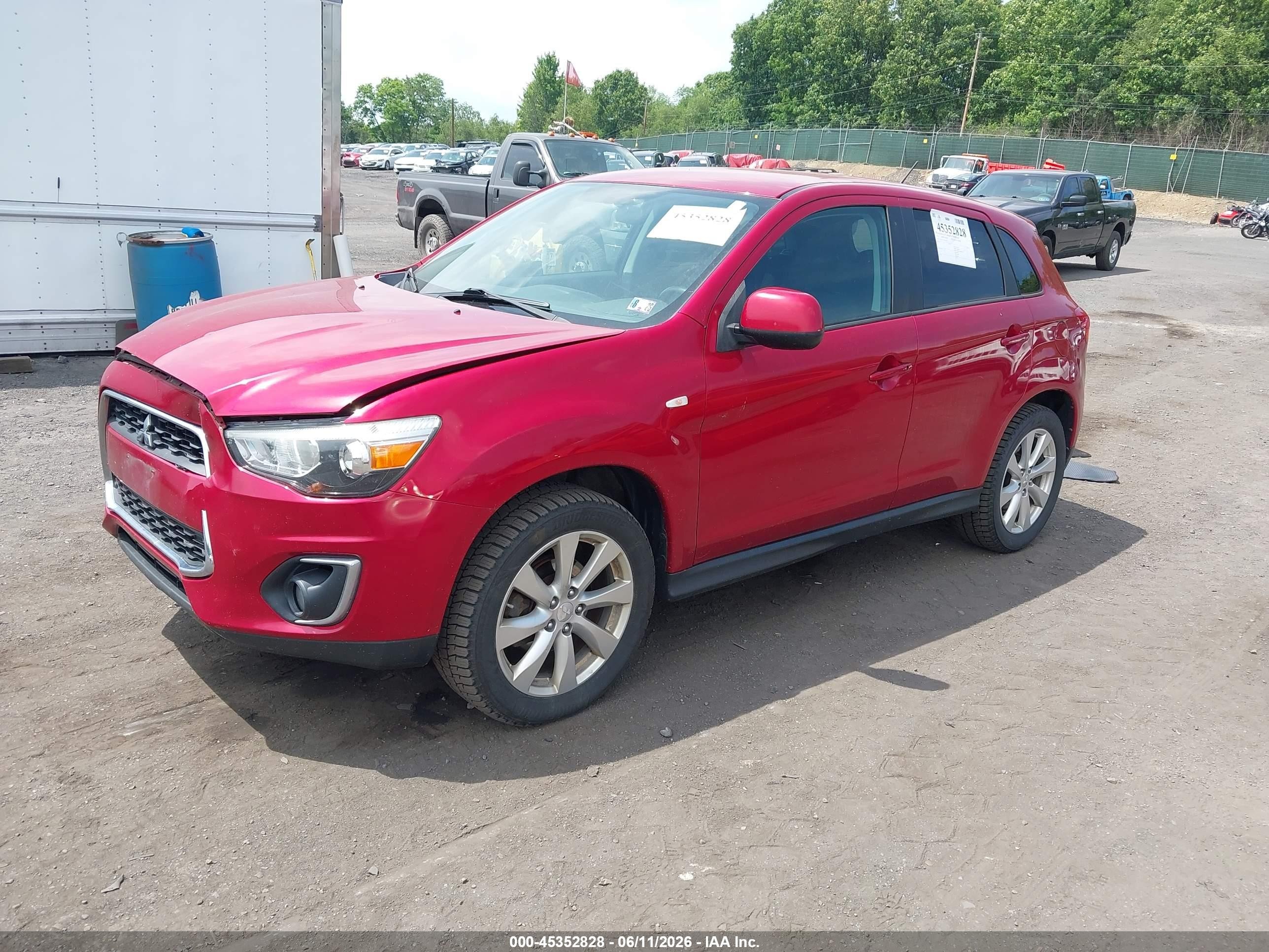 2015 Mitsubishi Outlander Sport Es Red vin: 4A4AR3AU8FE020563