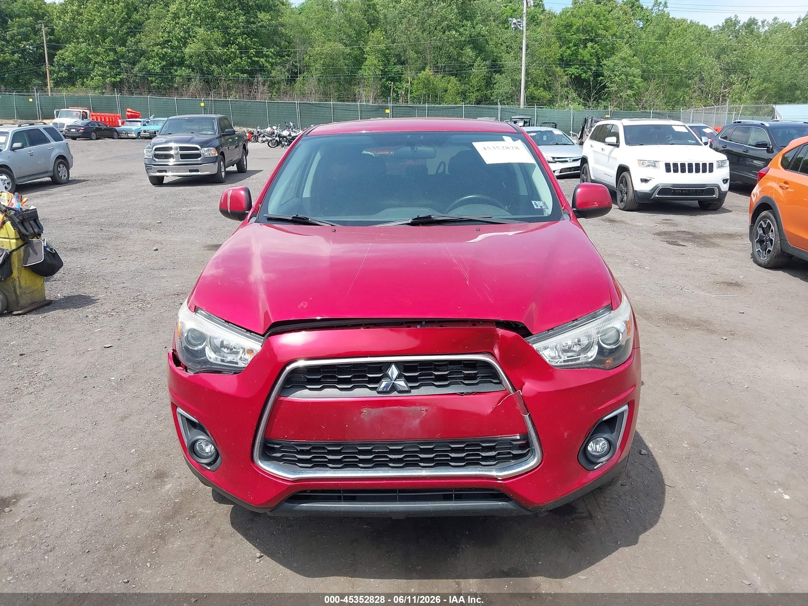 2015 Mitsubishi Outlander Sport Es Red vin: 4A4AR3AU8FE020563