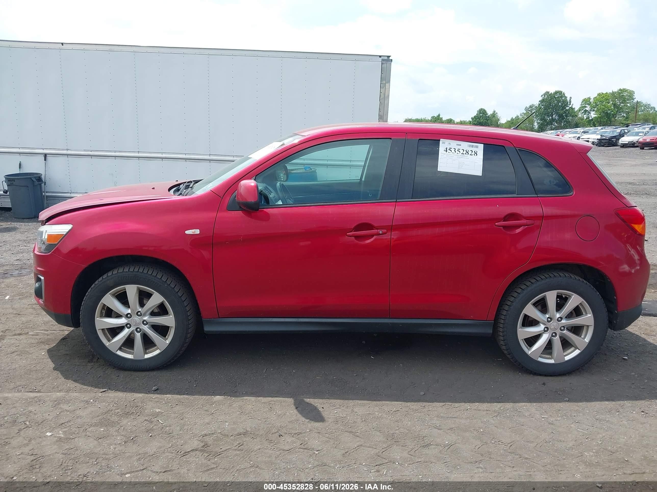 2015 Mitsubishi Outlander Sport Es Red vin: 4A4AR3AU8FE020563