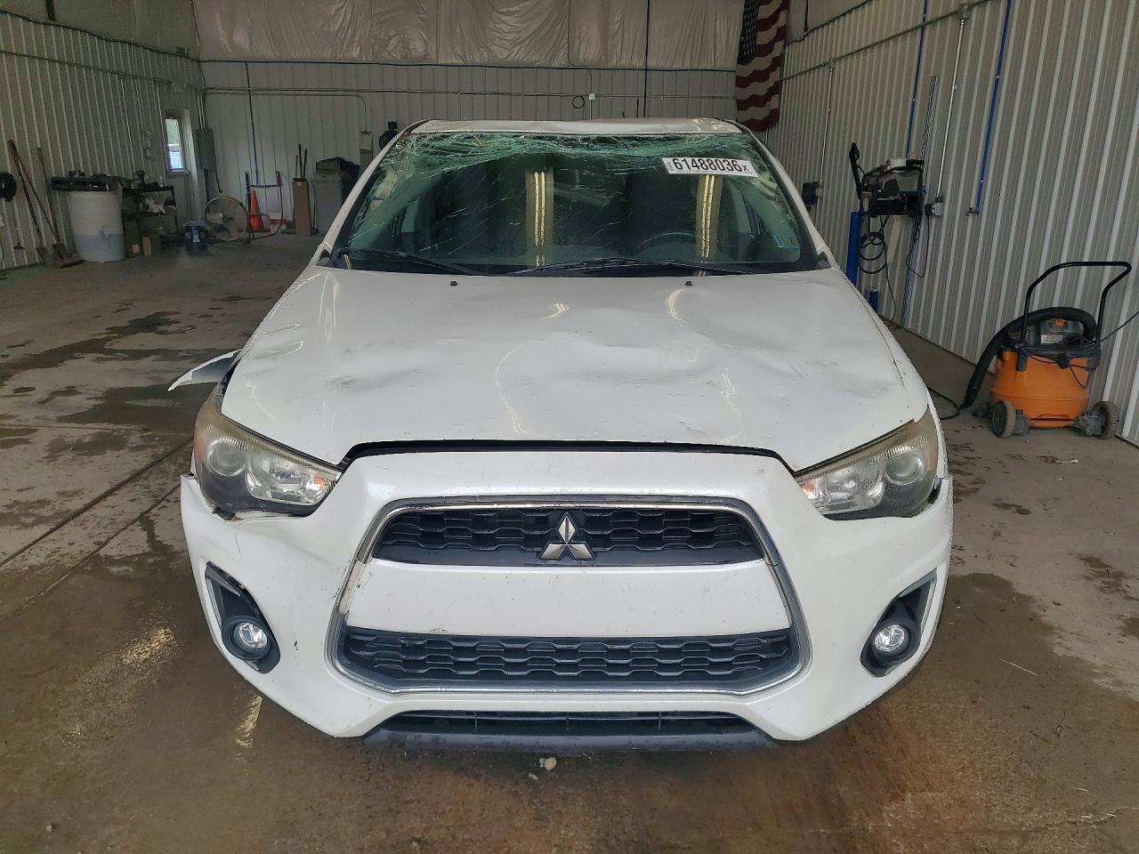 2015 Mitsubishi Outlander Sport Es White vin: 4A4AR3AU8FE022555