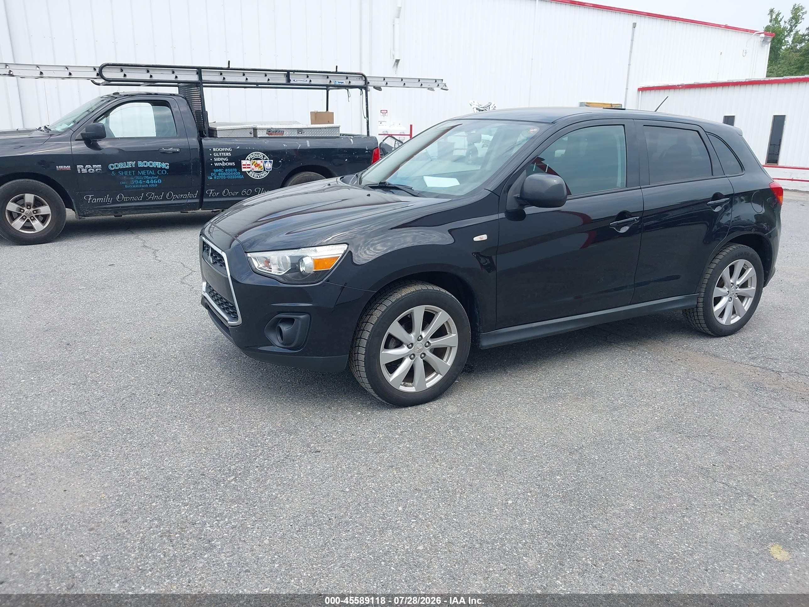 2015 Mitsubishi Outlander Sport Es Black vin: 4A4AR3AU8FE044250