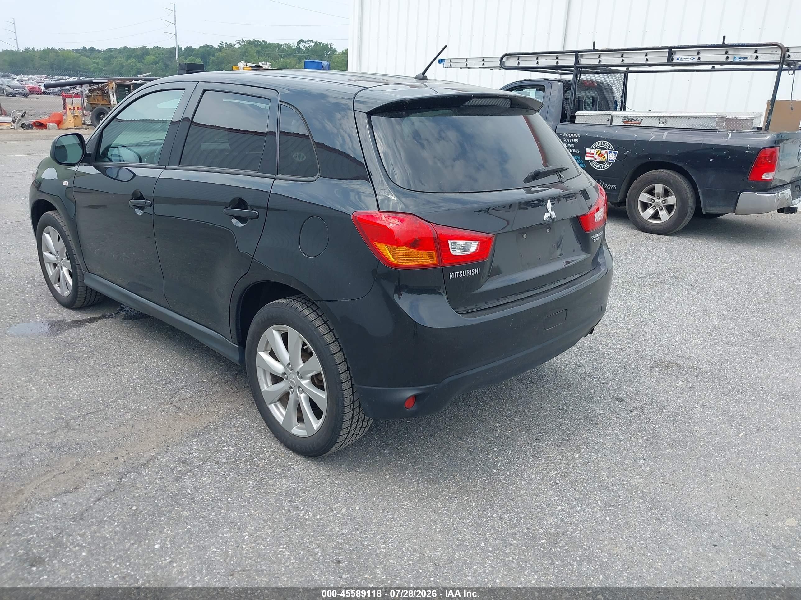2015 Mitsubishi Outlander Sport Es Black vin: 4A4AR3AU8FE044250