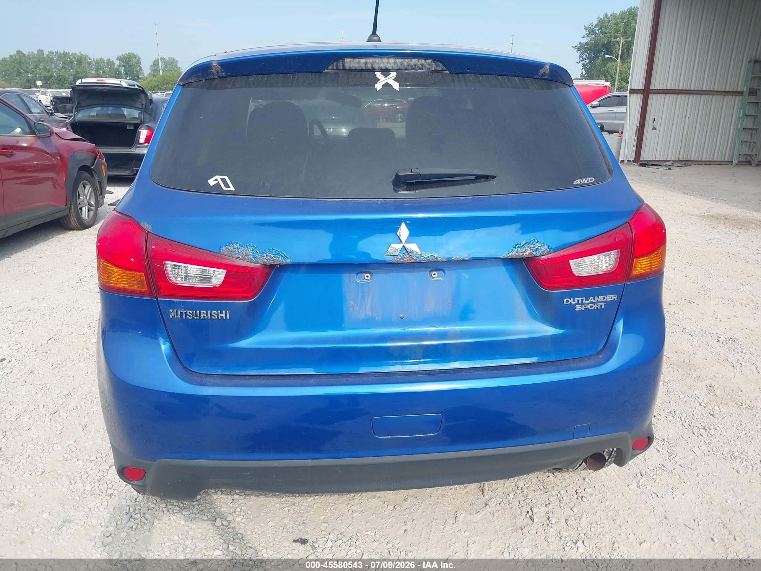2015 Mitsubishi Outlander Sport Es Blue vin: 4A4AR3AU8FE051120