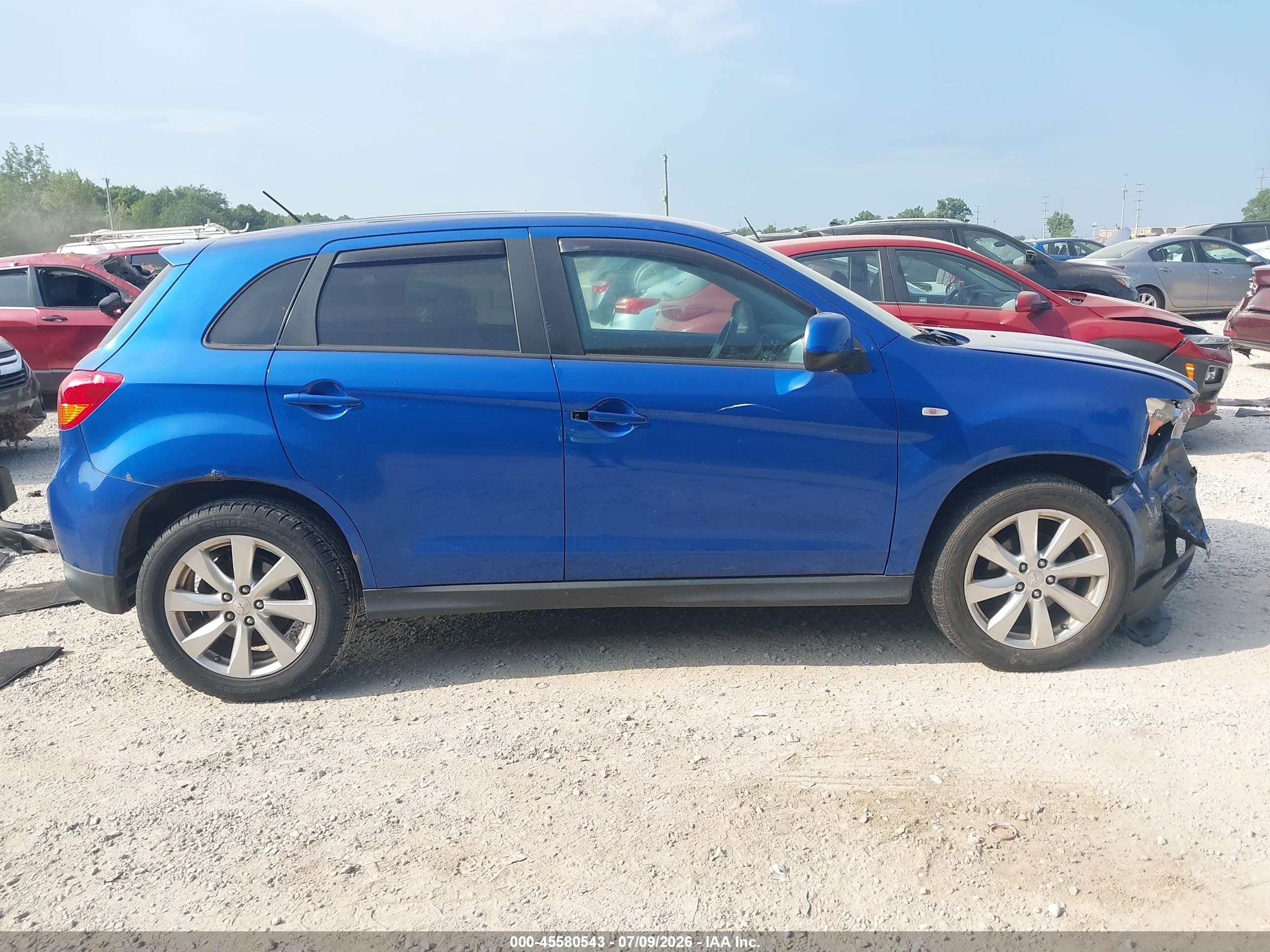 2015 Mitsubishi Outlander Sport Es Blue vin: 4A4AR3AU8FE051120