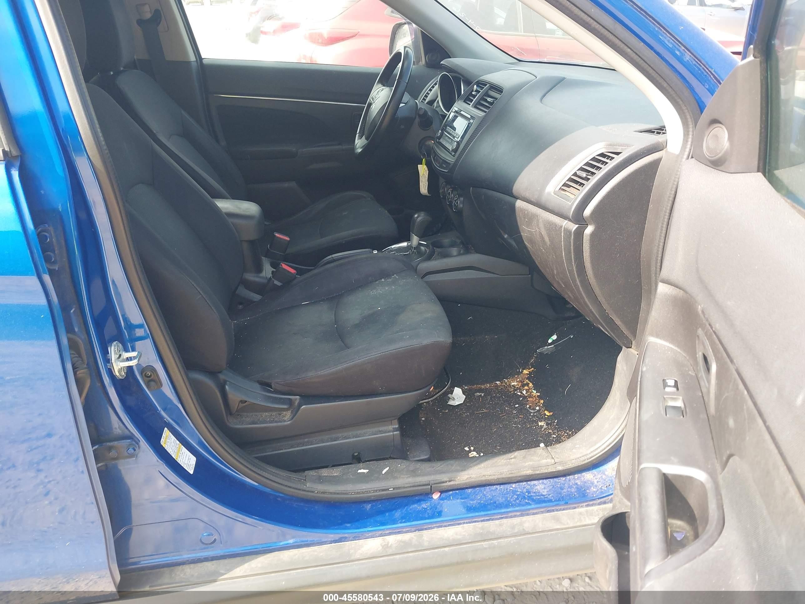 2015 Mitsubishi Outlander Sport Es Blue vin: 4A4AR3AU8FE051120