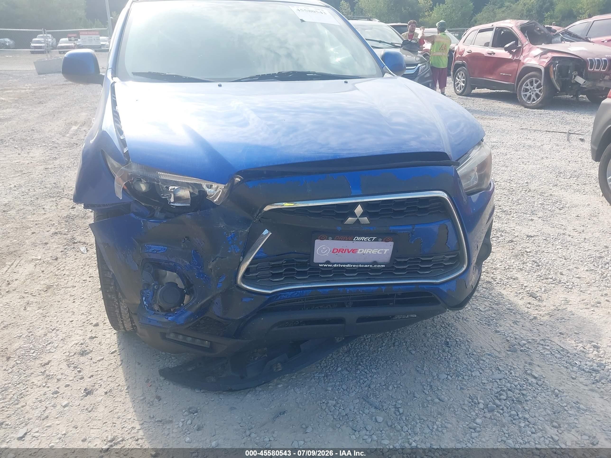 2015 Mitsubishi Outlander Sport Es Blue vin: 4A4AR3AU8FE051120