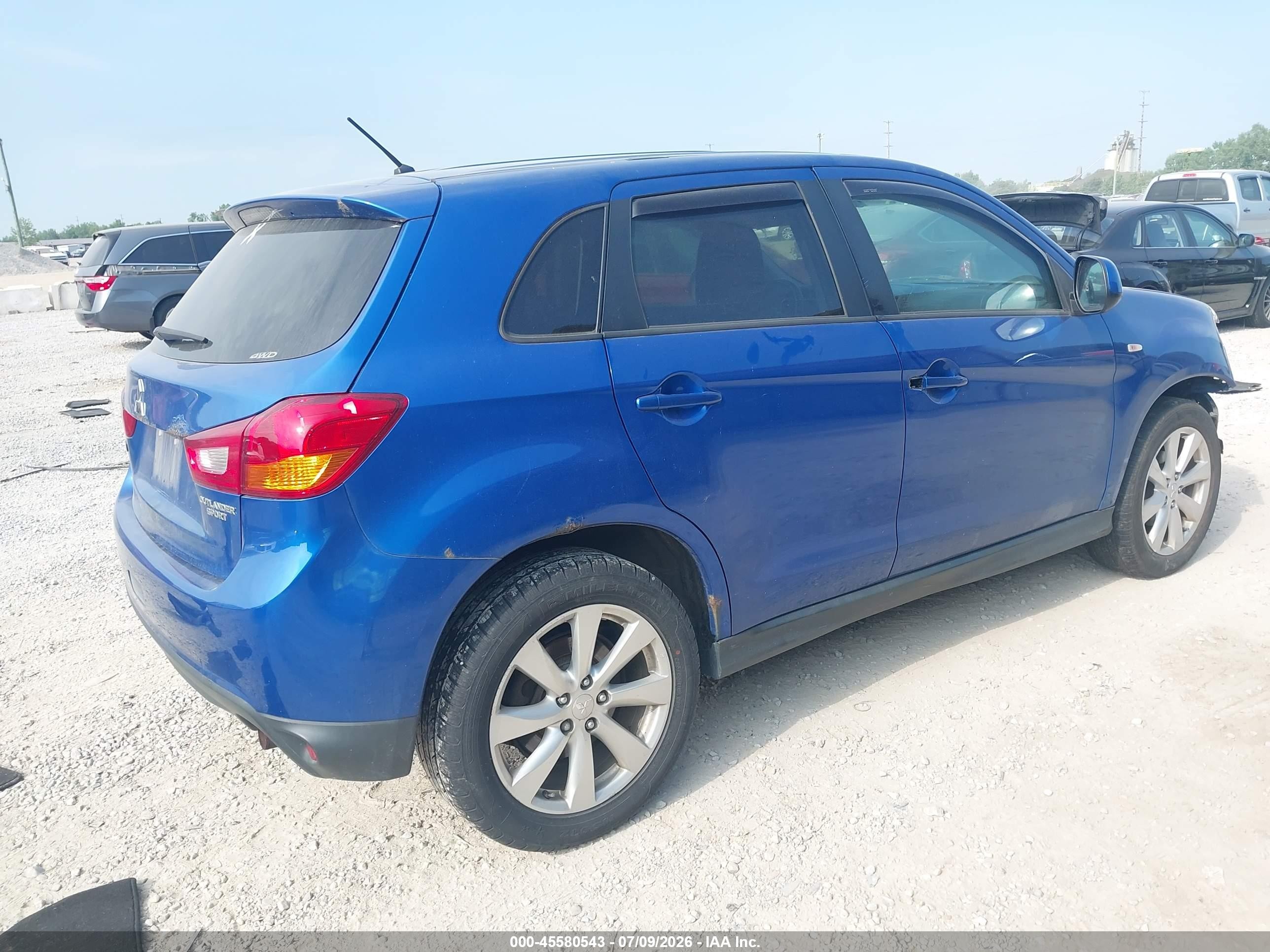 2015 Mitsubishi Outlander Sport Es Blue vin: 4A4AR3AU8FE051120