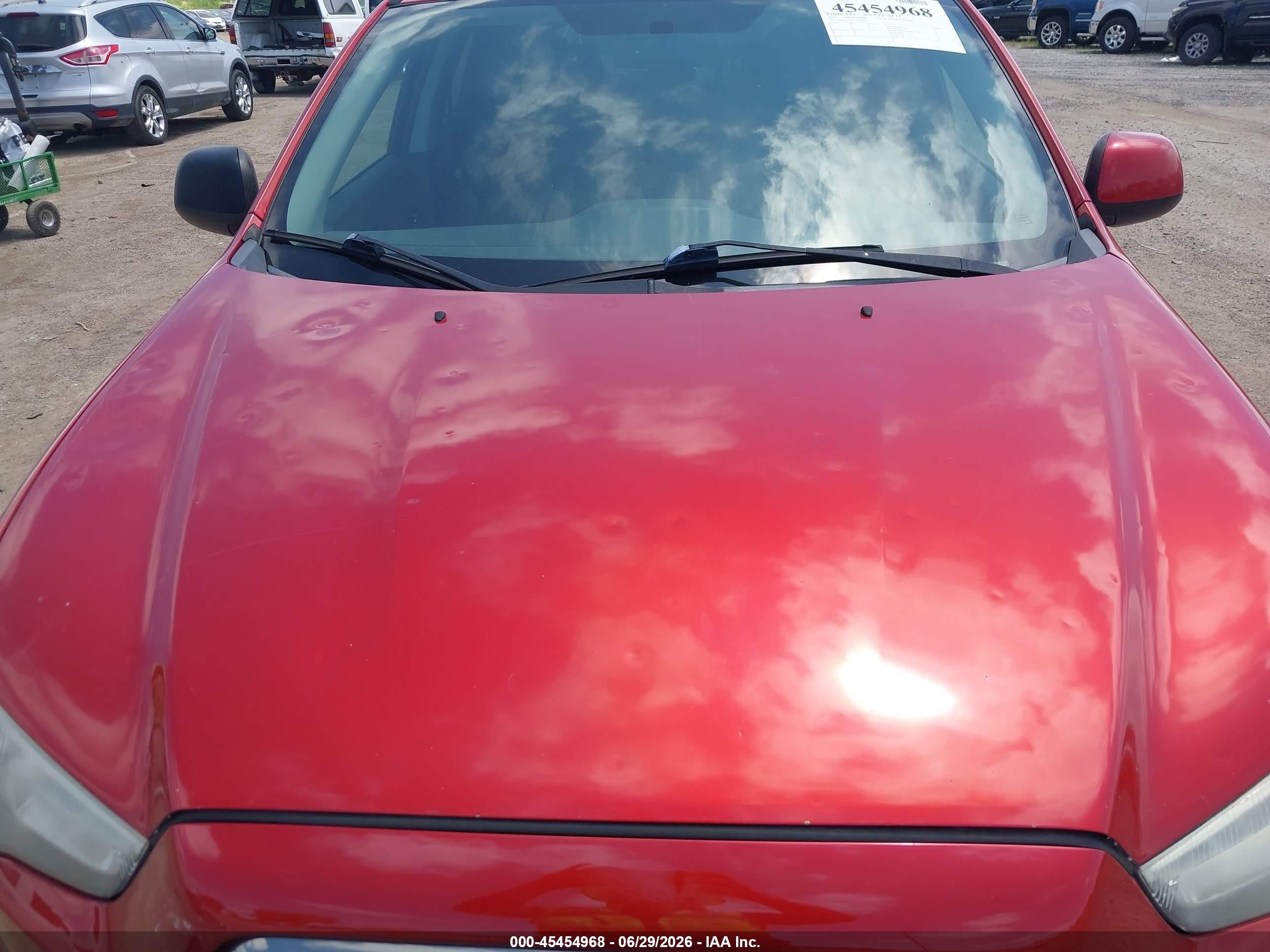 2013 Mitsubishi Outlander Sport Es Red vin: 4A4AR3AUXDE014907