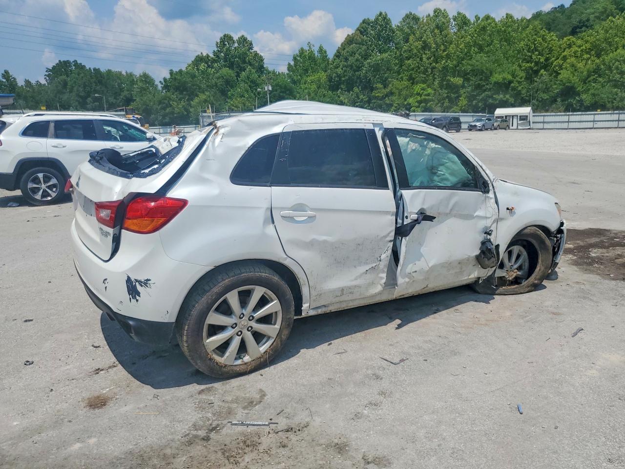 2015 Mitsubishi Outlander Sport Es White vin: 4A4AR3AUXFE011041