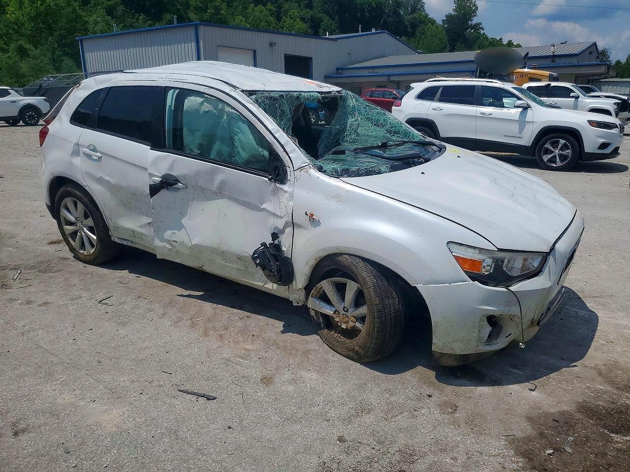 2015 Mitsubishi Outlander Sport Es White vin: 4A4AR3AUXFE011041