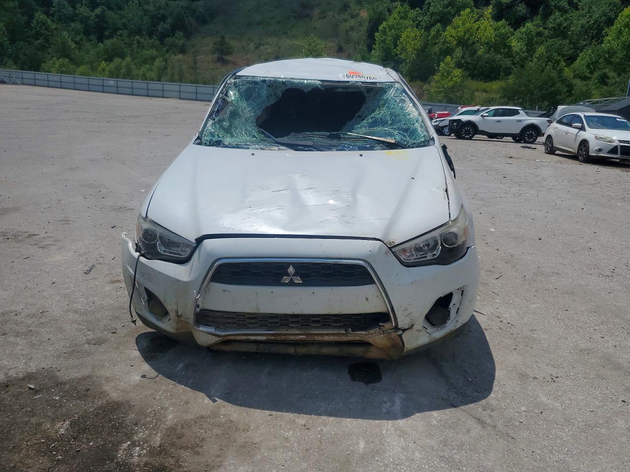2015 Mitsubishi Outlander Sport Es White vin: 4A4AR3AUXFE011041