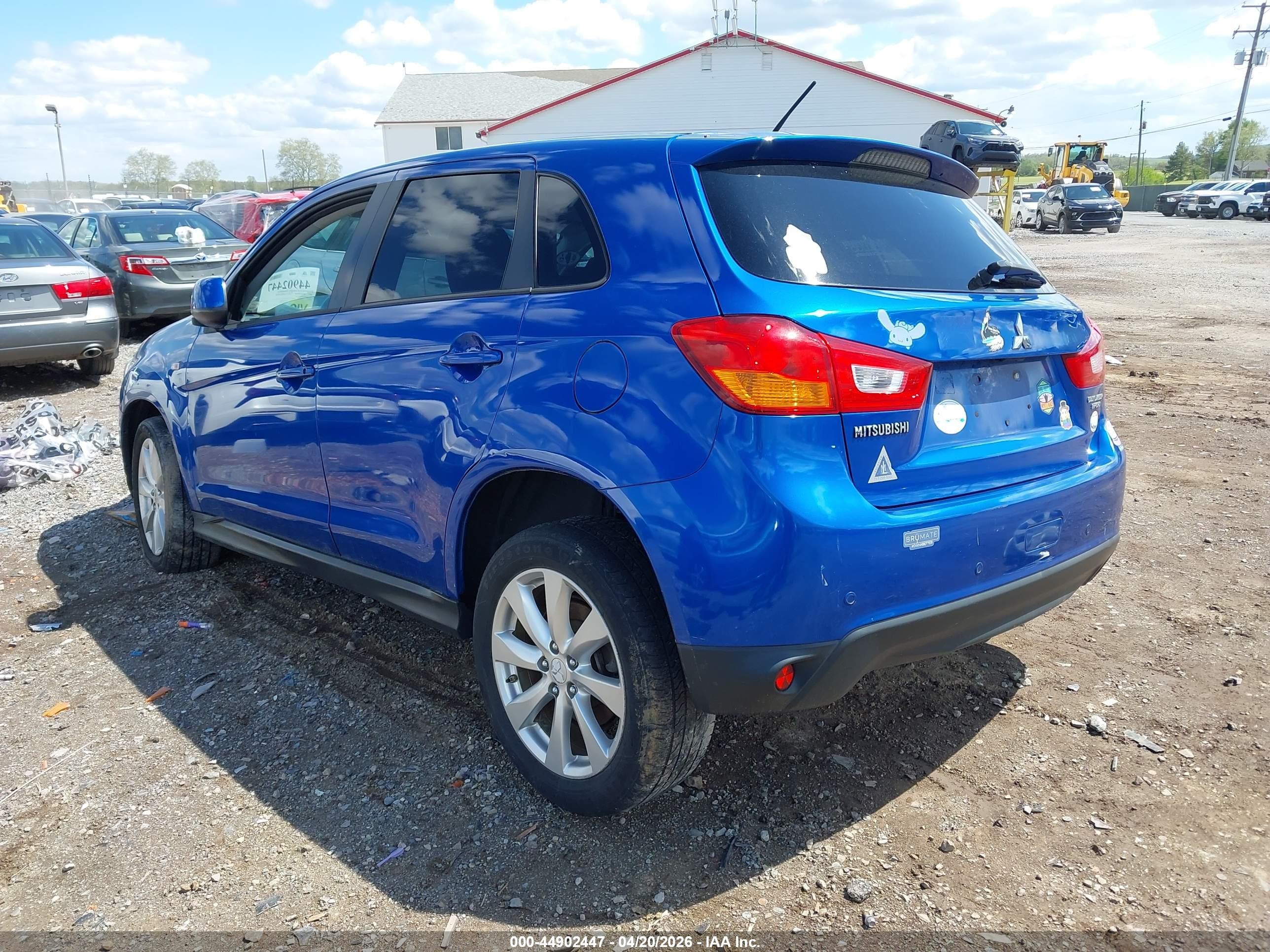 2015 Mitsubishi Outlander Sport Es Синий vin: 4A4AR3AUXFE030303