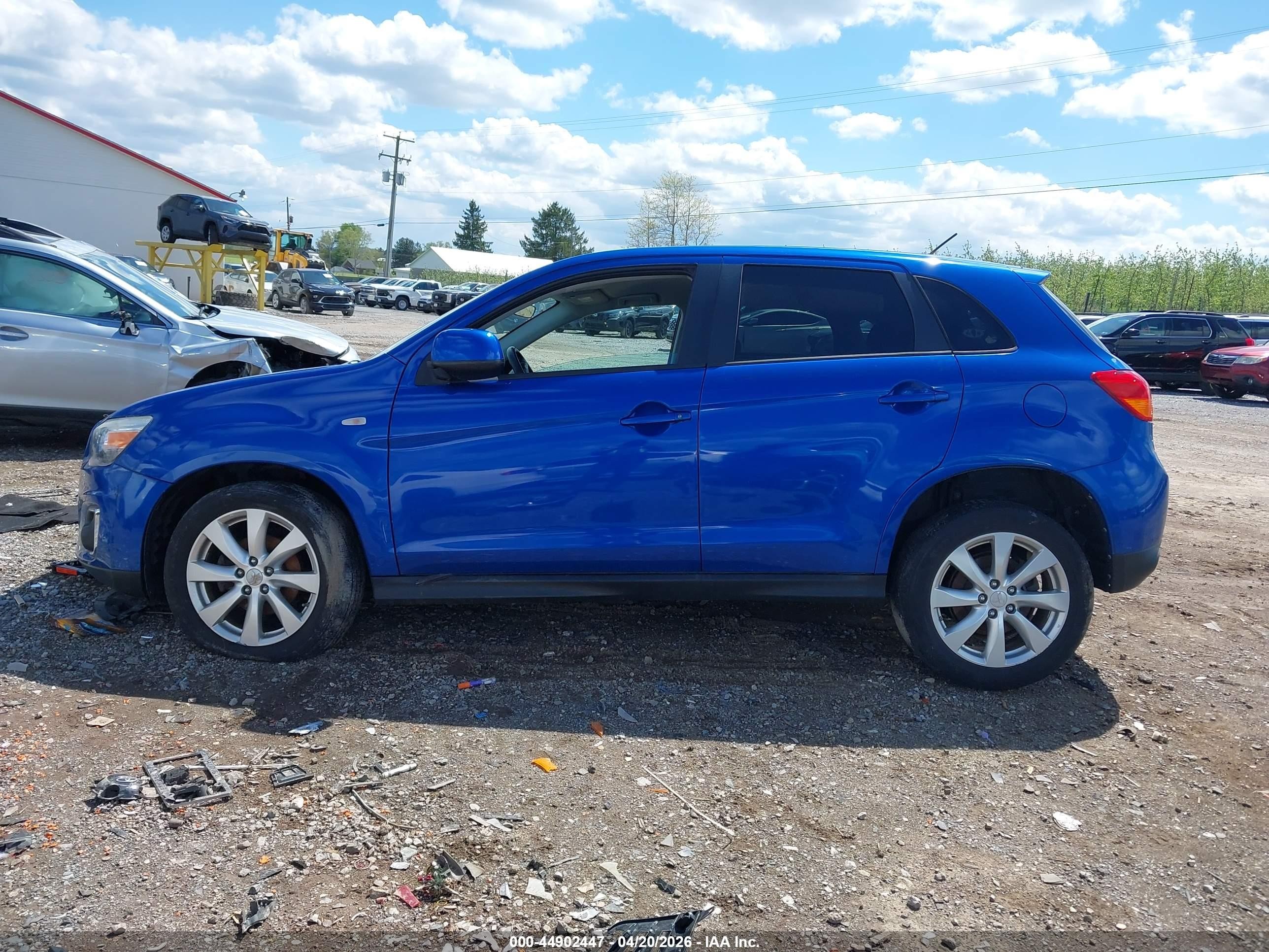 2015 Mitsubishi Outlander Sport Es Синий vin: 4A4AR3AUXFE030303