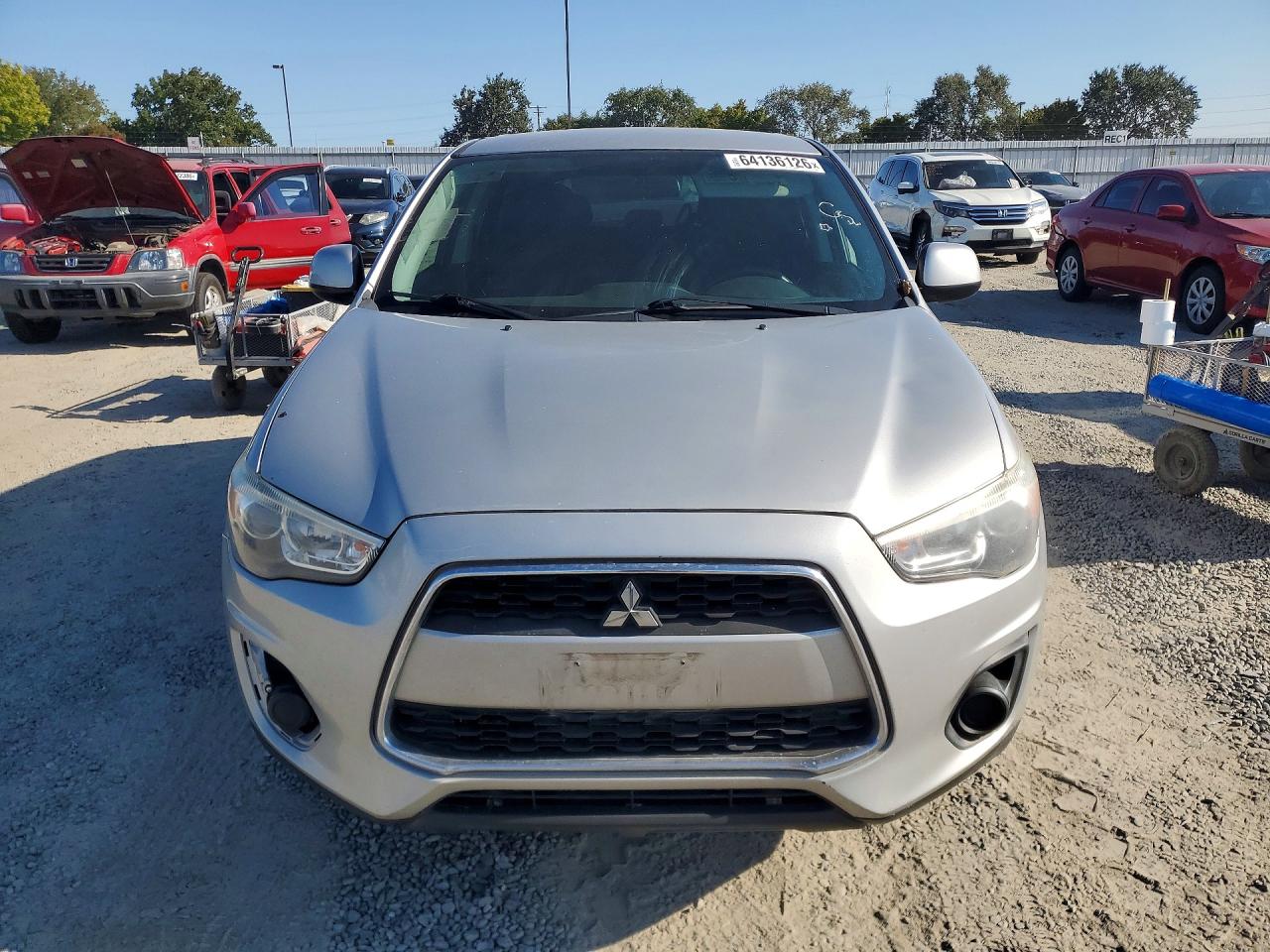 2015 Mitsubishi Outlander Sport Es Серебряный vin: 4A4AR3AUXFE039924