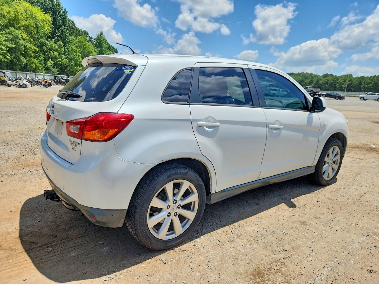 2015 Mitsubishi Outlander Sport Es White vin: 4A4AR3AW0FE027363